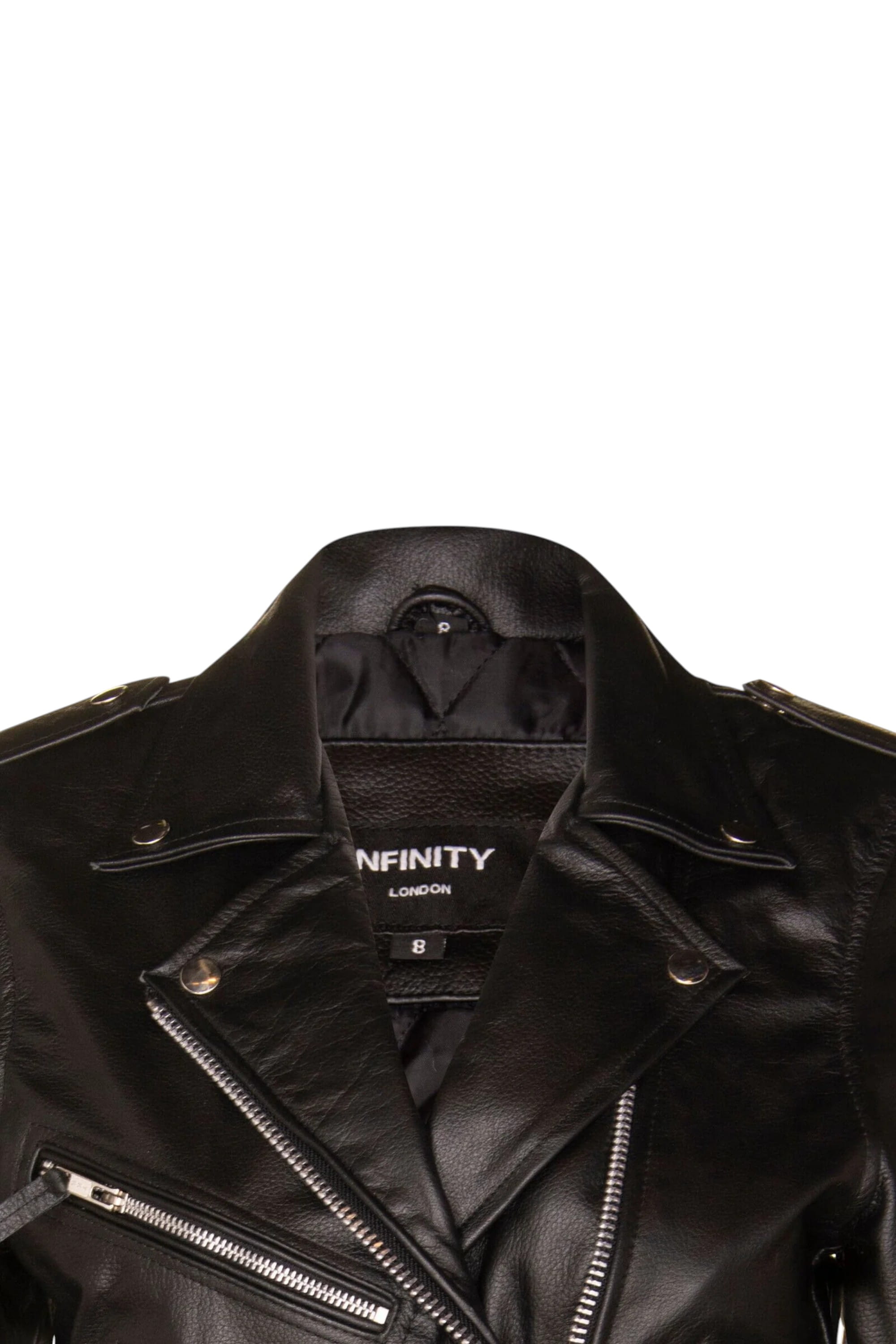 Black Fringe Tasseled Biker Jacket - Seville, Image 4 of 4