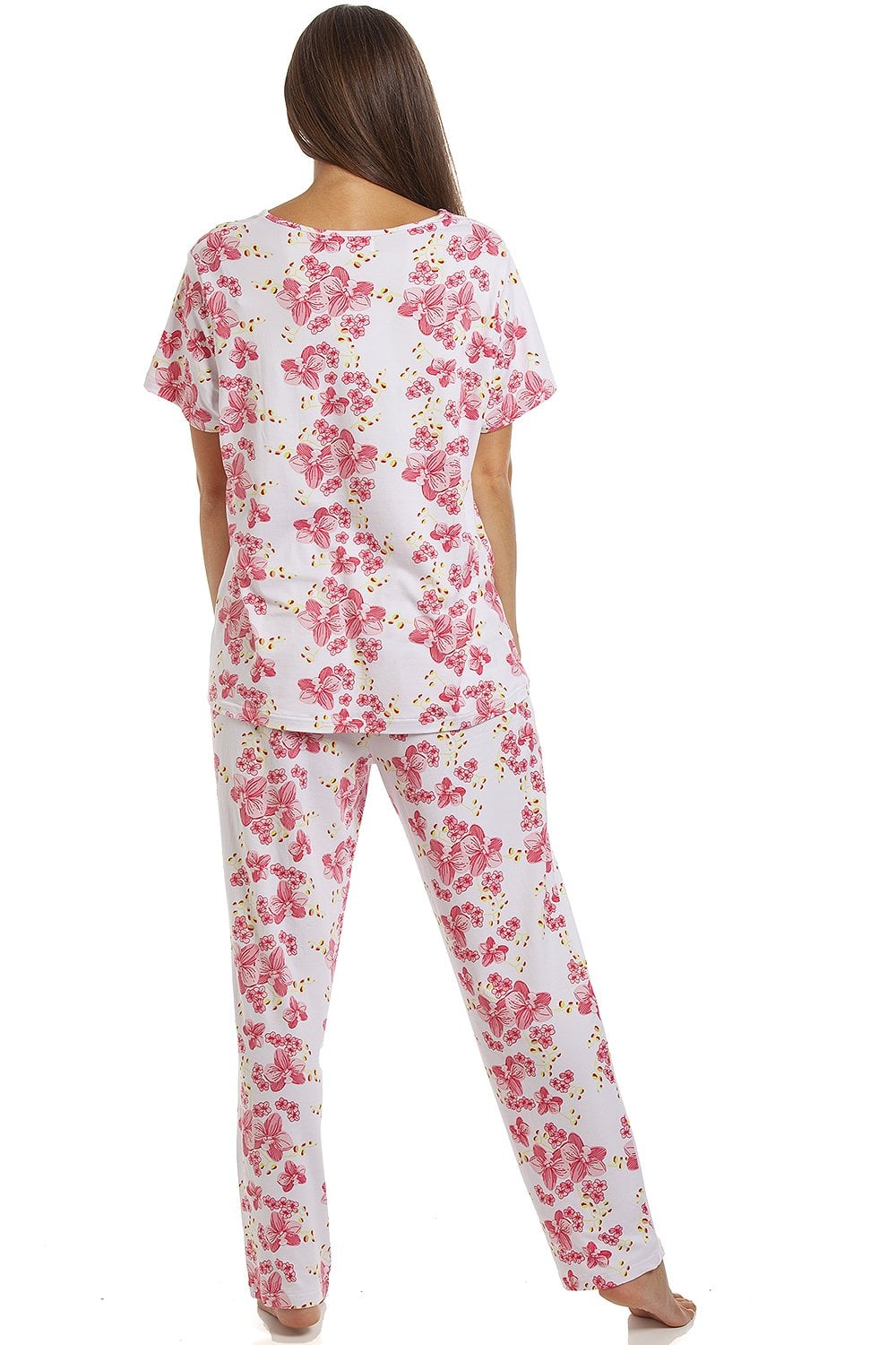 Pink Camille Lingerie Pink Spandex Full Length Pyjama Set, Image 5 of 5