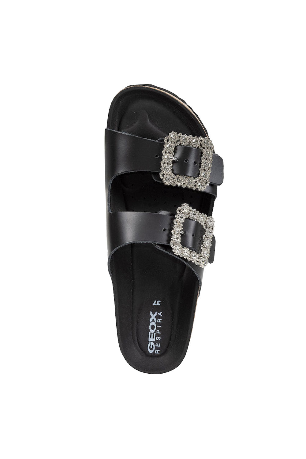 Black D Brionia R Grain Leather Sandals, Image 4 of 5
