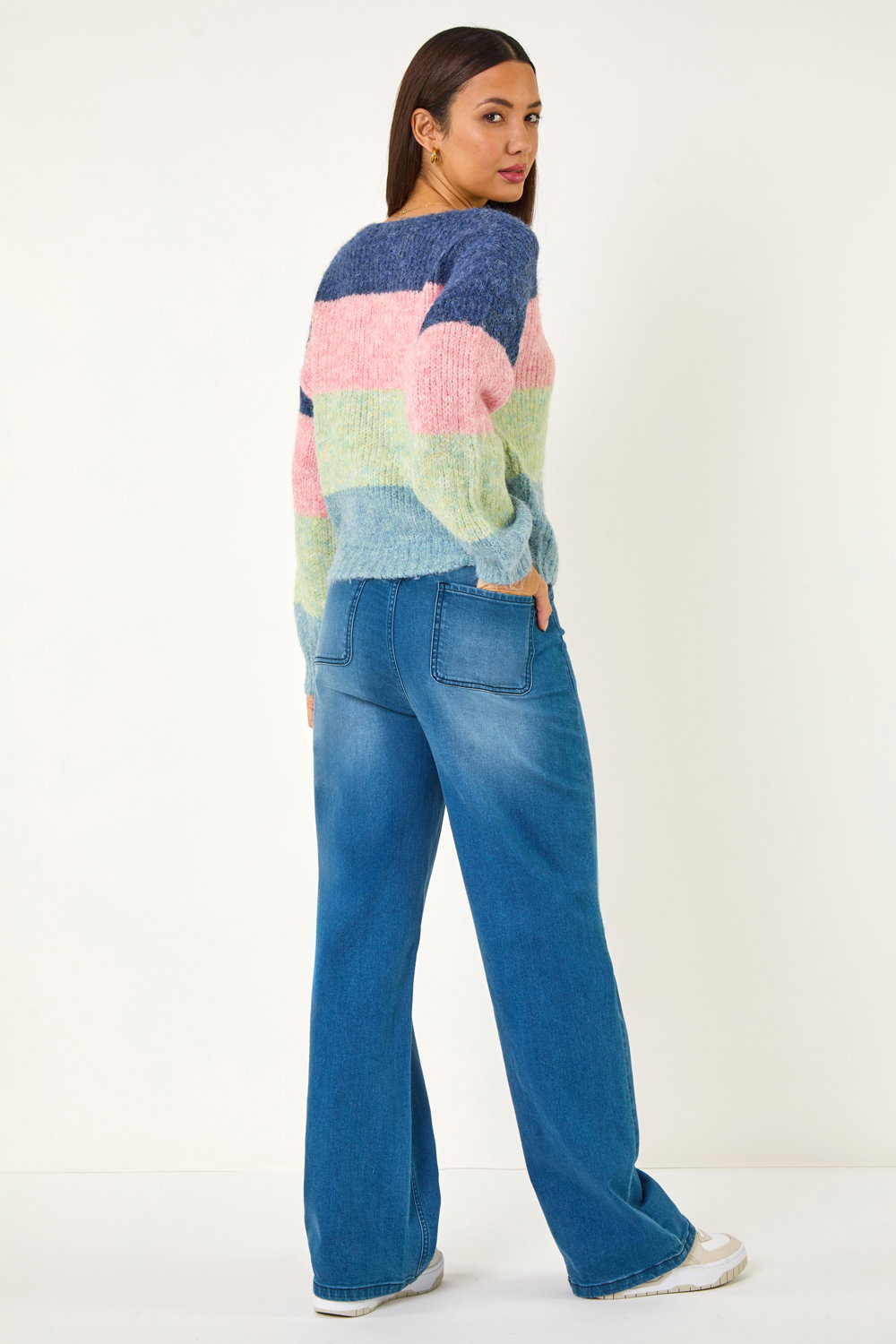 Multi  Dusk Stripe Knit Jumper, Image 1 of 5