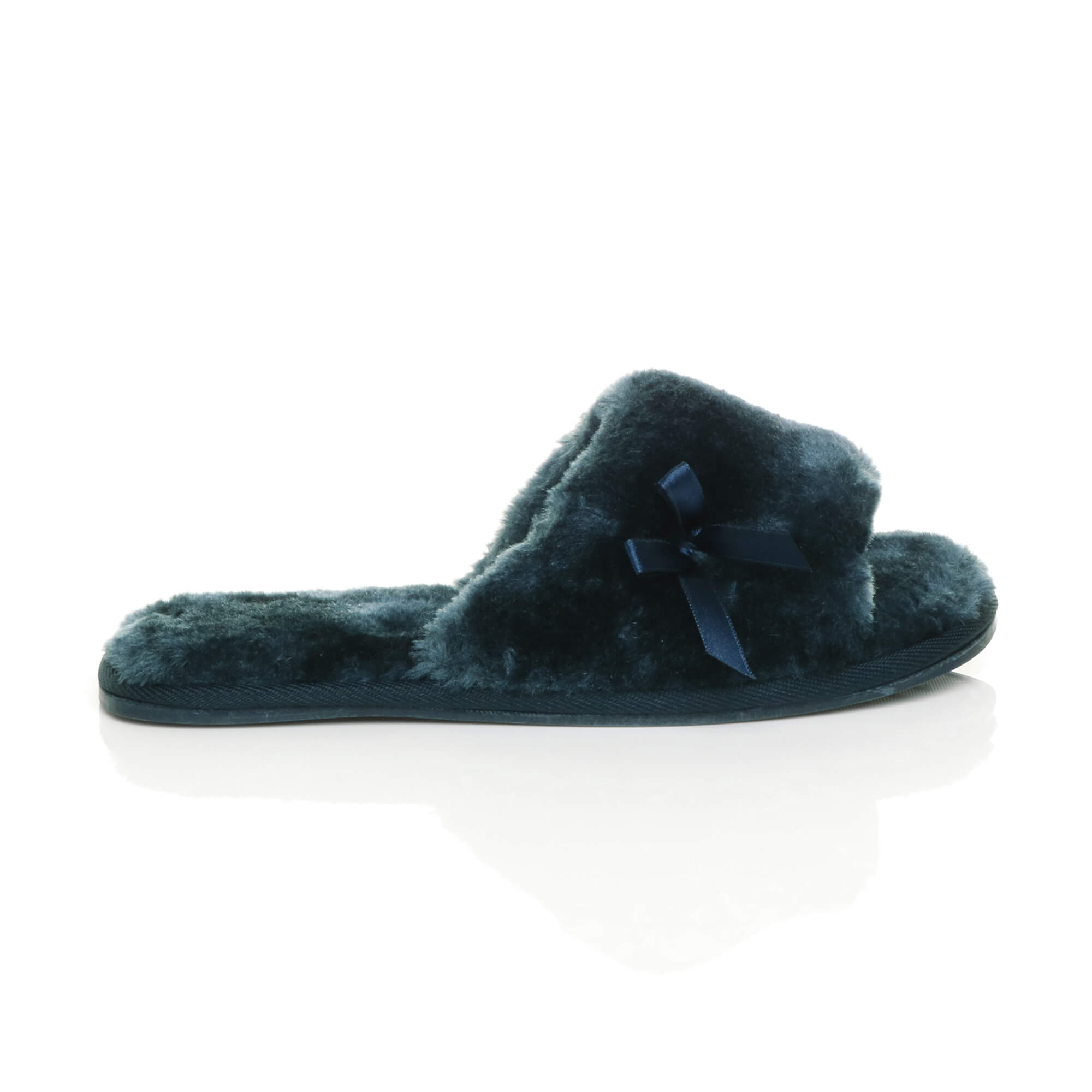 Navy Blue AJVANI Navy Blue Peep Toe Sandals Slippers, Image 2 of 6