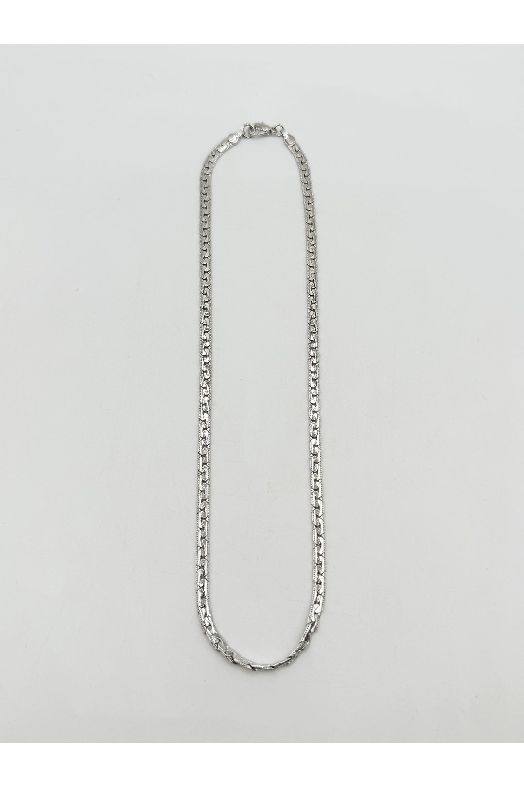 Silver Interlocked Chain Necklace in Silver, Image 3 of 3