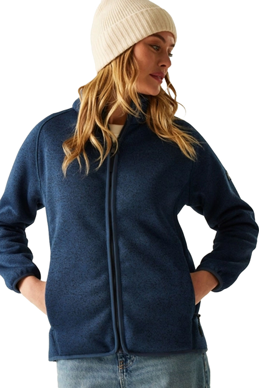 Navy Mellrey Full Zip Fleece, Image 4 of 6