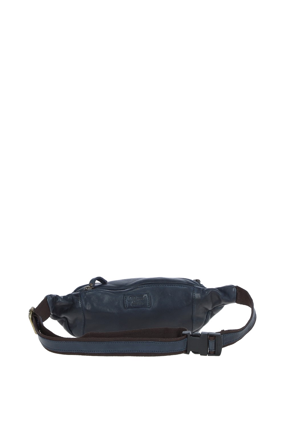 Navy Real Leather Unisex Bum Bag, Image 4 of 5