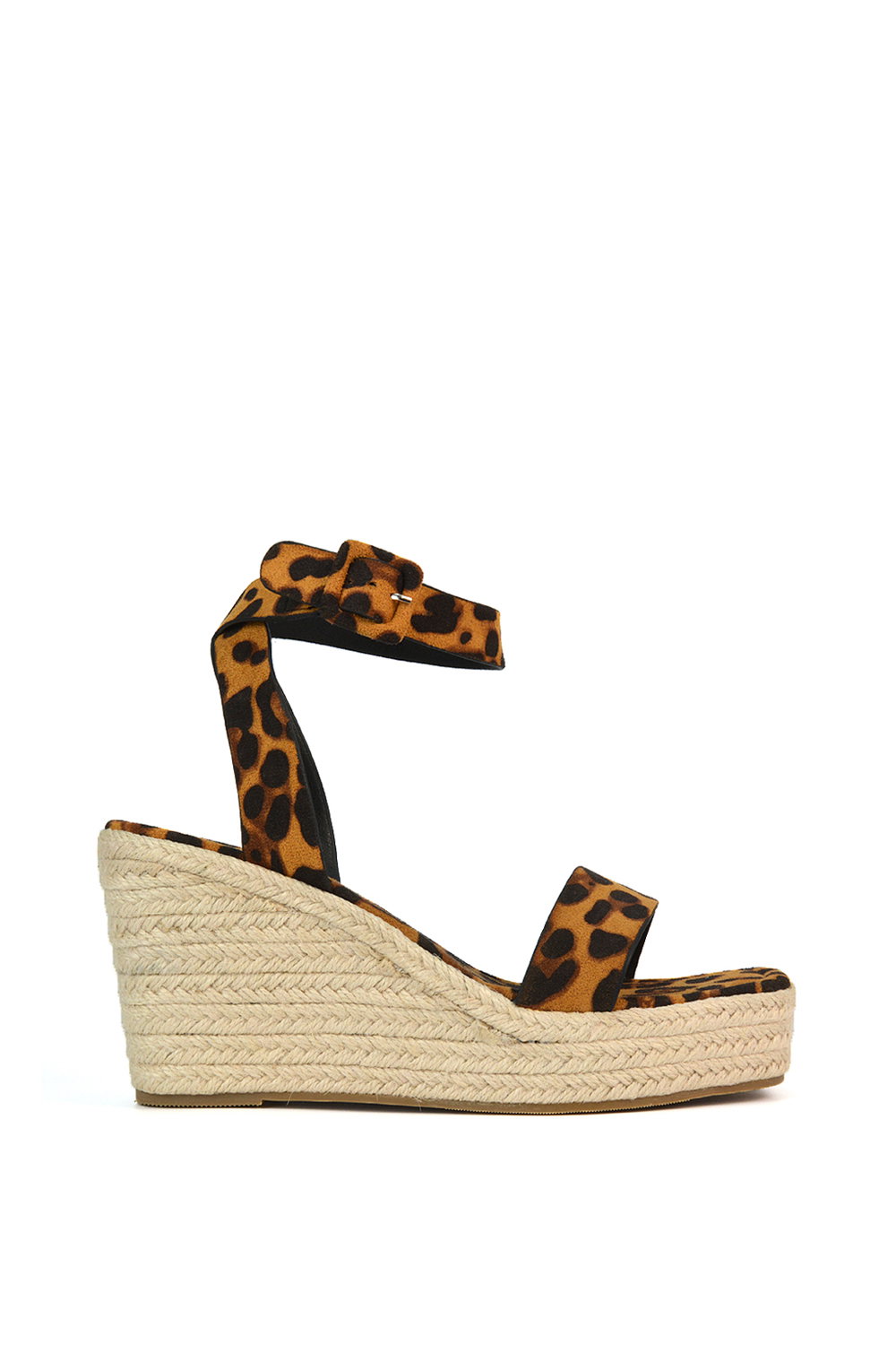 Metallic 'Linda' Strappy Platform Woven Wedge Heel Sandals