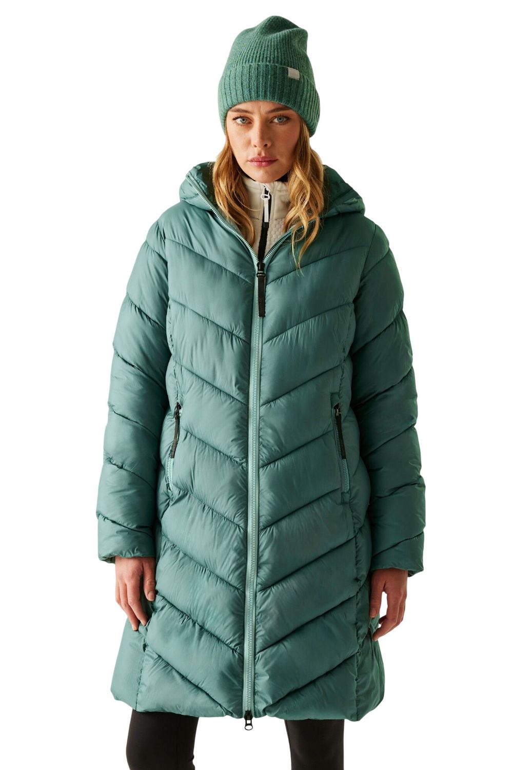 Pale Green Anita Padded Jacket, Image 4 of 6