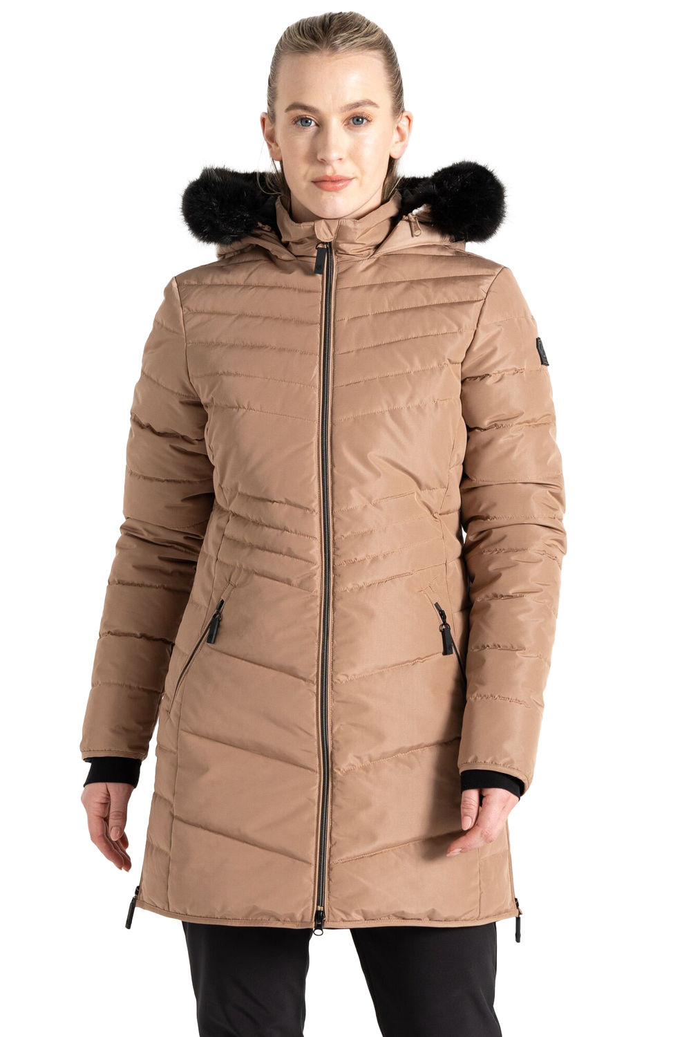 Beige Striking IIII Mid Length Padded Jacket, Image 4 of 4