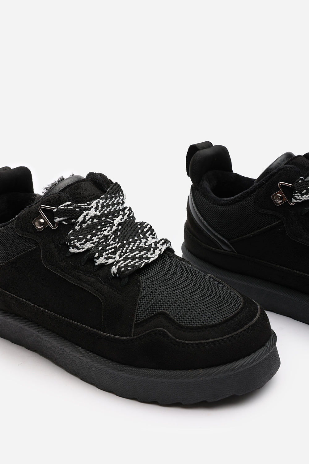 Black 'Darcy' Lace-Up Trainers with Chunky Sole, Image 5 of 7
