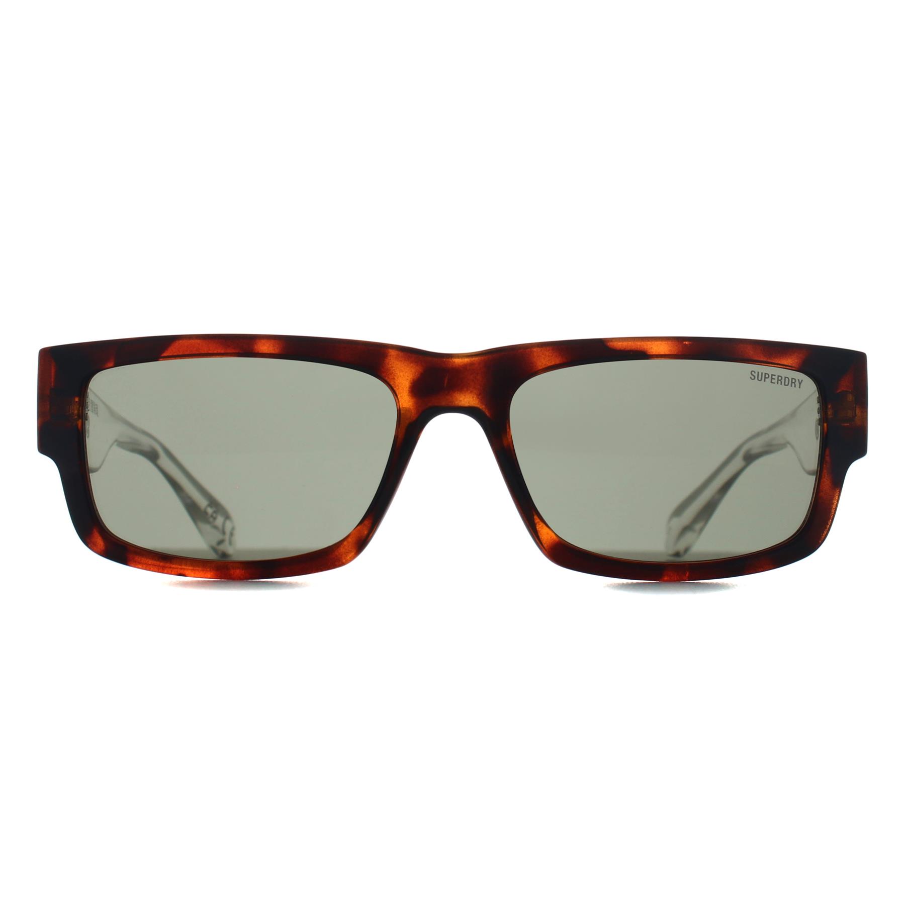 Brown Superdry Brown Rectangle Tortoise Crystal Solid Green SDS-5005, Image 1 of 3