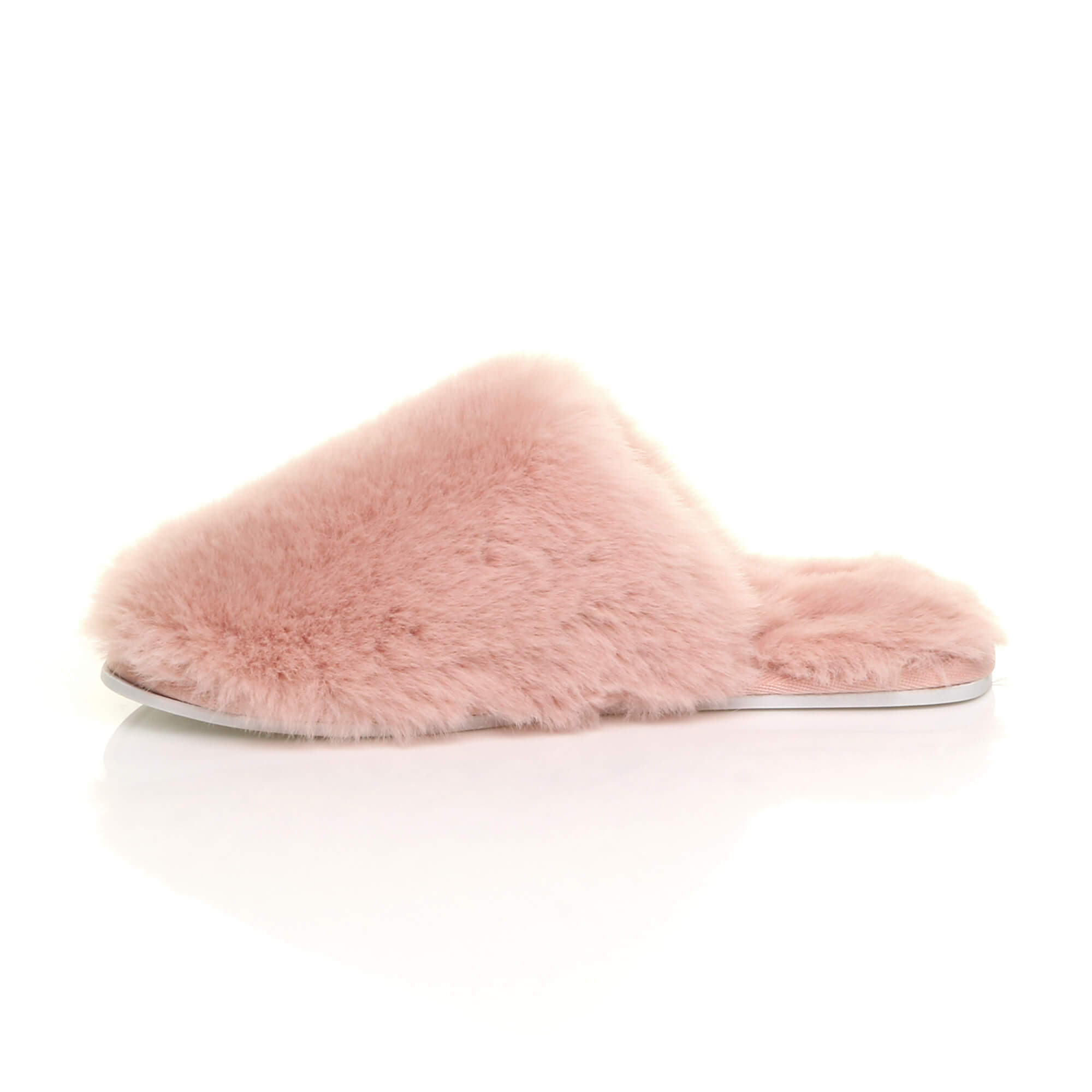 Pink AJVANI Pink Fluffy Mule Slippers, Image 3 of 5