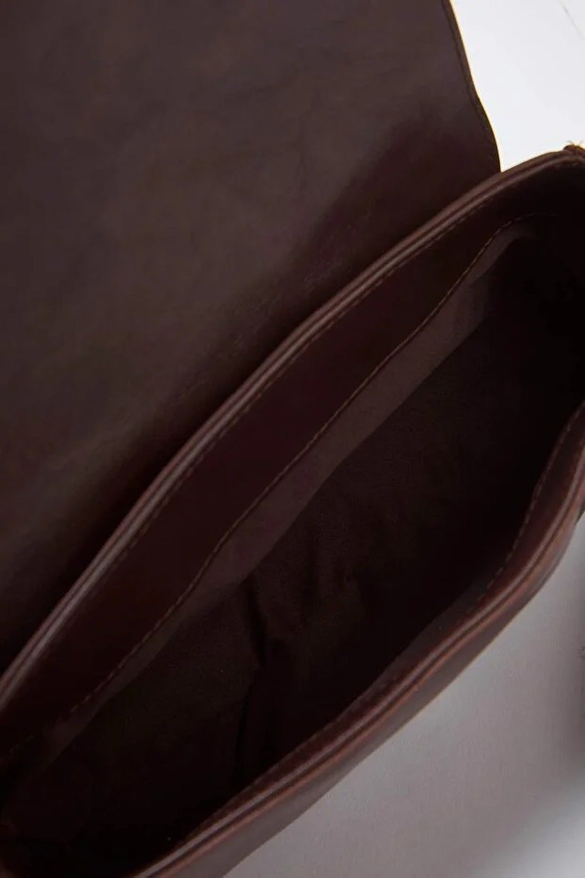 Brown Women's Mini Shoulder Bag with Belt Details, Image 3 of 4