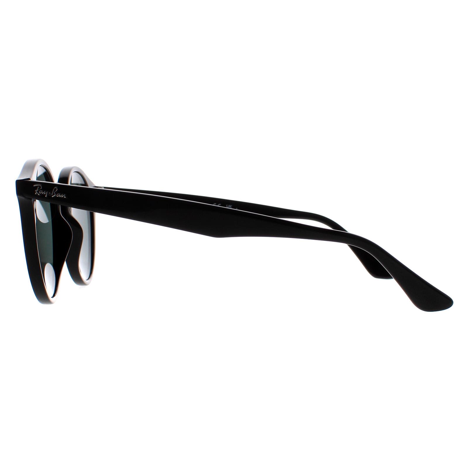 Black Ray-Ban Black Round Black Green Sunglasses, Image 3 of 4