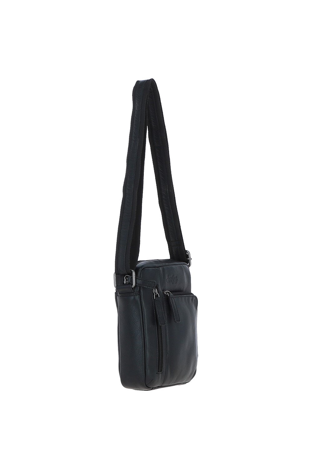 Black 'Madrid' Compact Travel Messenger Bag With Multiple Zip Pockets And Adjustable Strap, Image 5 of 5