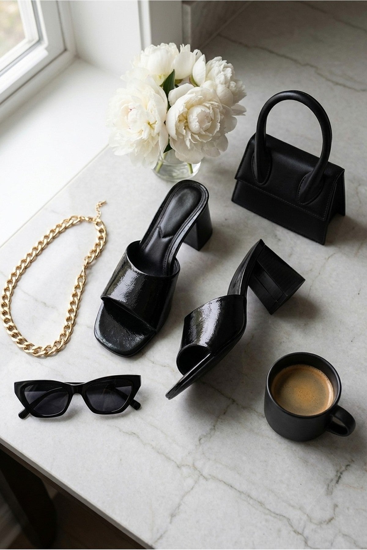 Rosa Womens Square Toe Block Heel Mules, Image 3 of 8