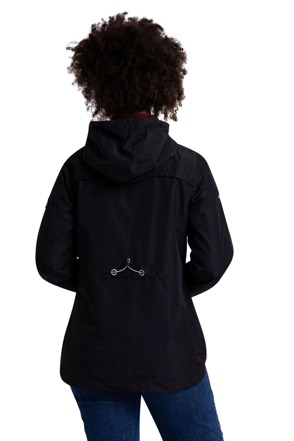 Black Flourish Waterproof Jacket, Image 3 of 4