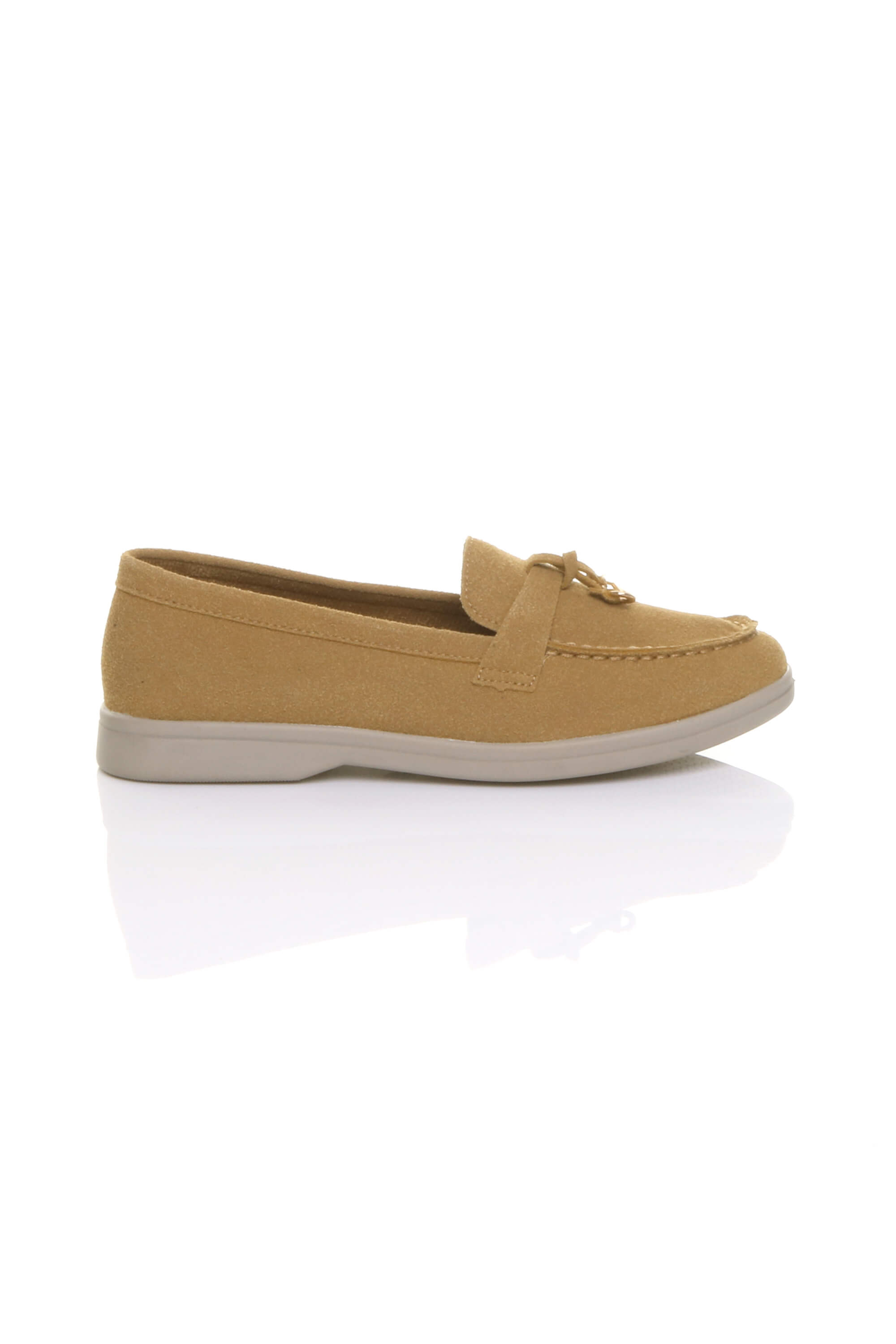 Camel AJVANI Camel Flat Slip On Smart Loafers, Image 2 of 4