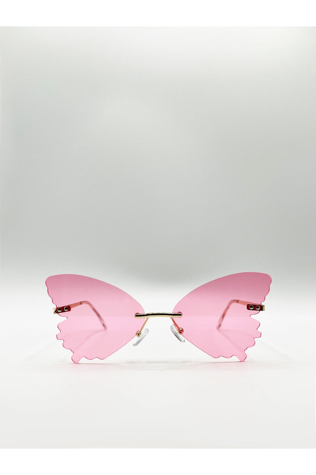 Pink Frameless Pink Butterfly Sunglasses, Image 1 of 6