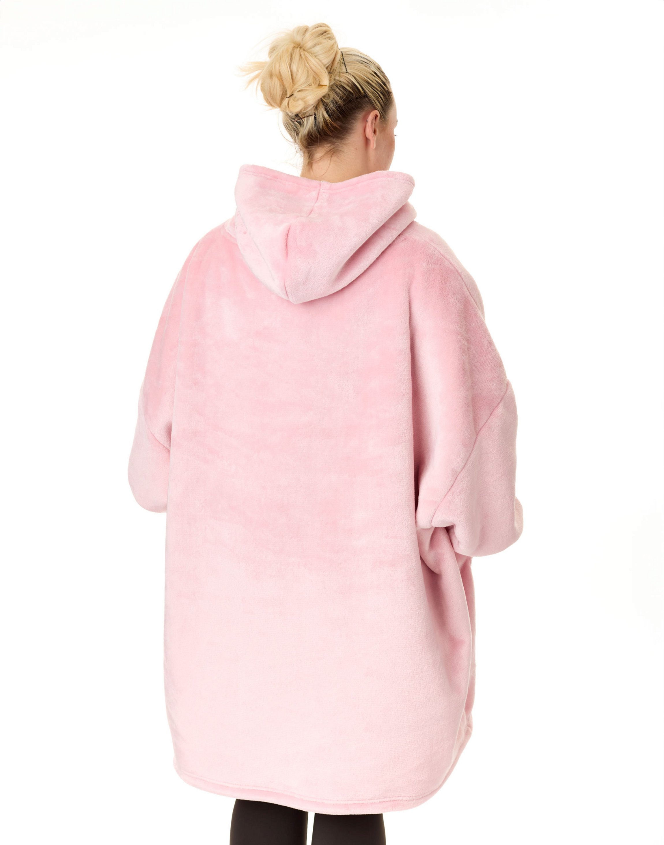 Pink Hello Kitty Character Face One Blanket Hoodie, Image 2 of 6