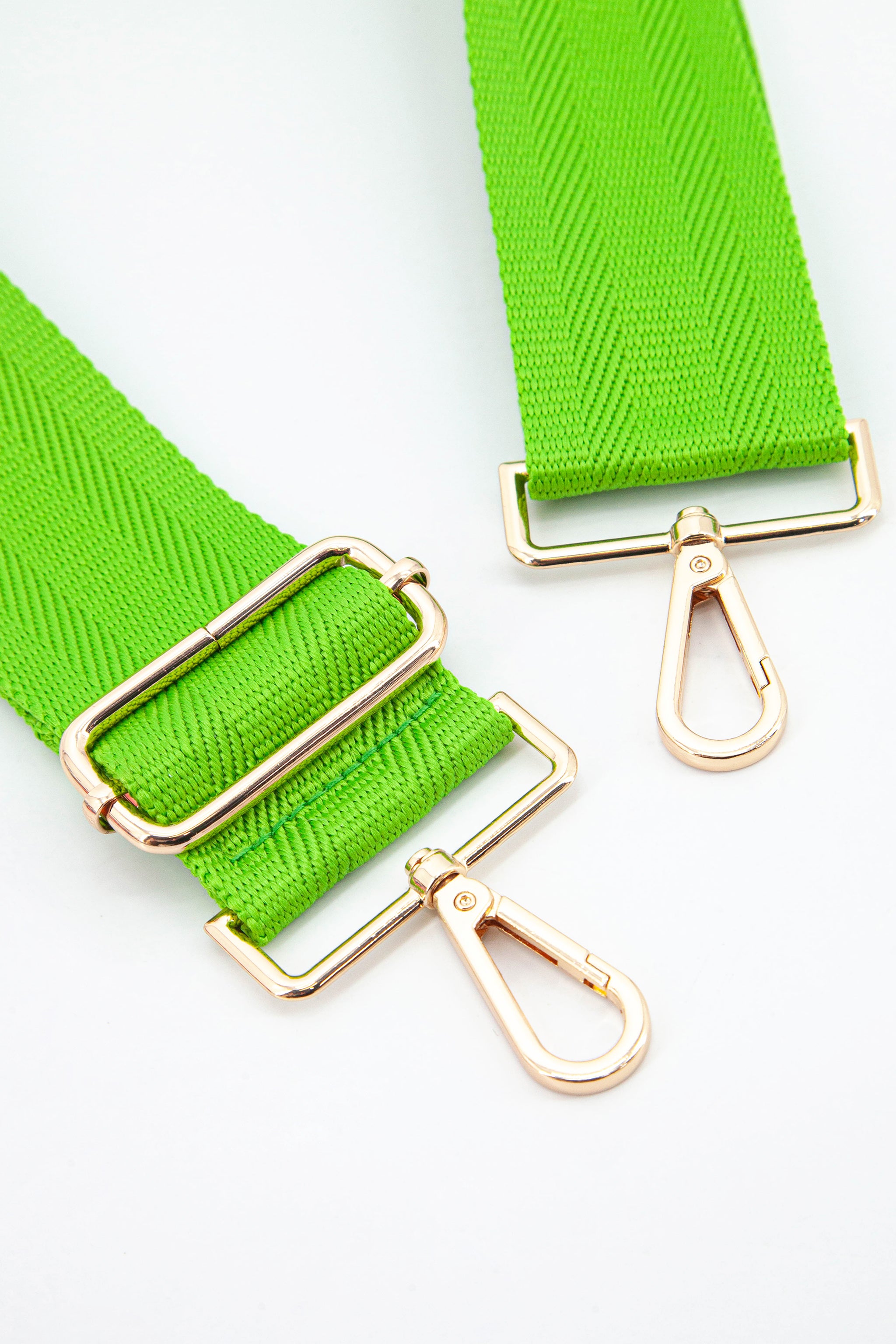 Lime Sarta Lime Plain Woven Wide Bag Strap, Image 2 of 4