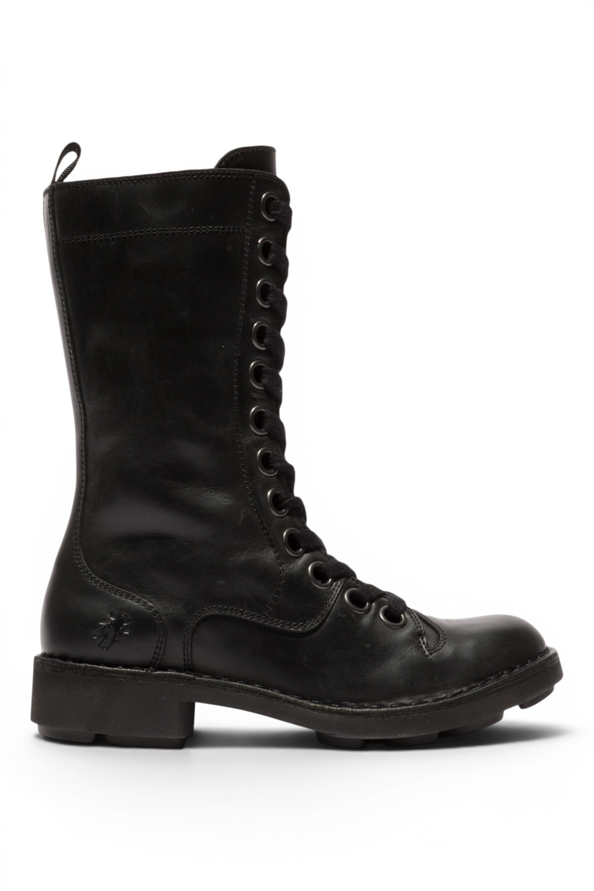 Black Womens Leather Ankle Boots-NOLE175, Image 1 of 6