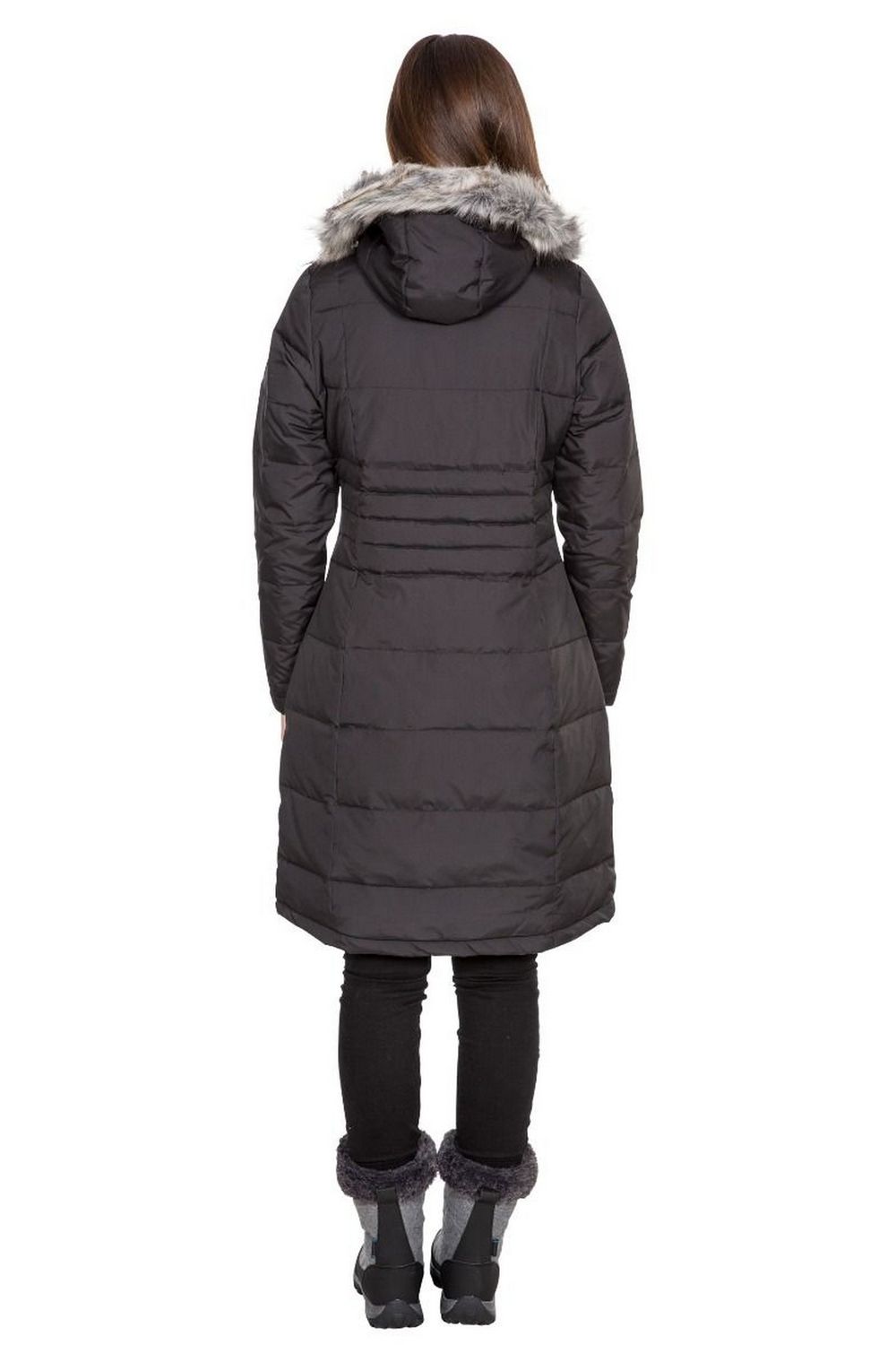 Black Phyllis Parka Down Jacket, Image 4 of 5