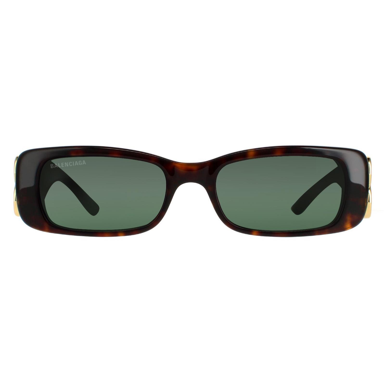Brown Balenciaga Brown Rectangle Dark Havana Green BB0096S, Image 1 of 3