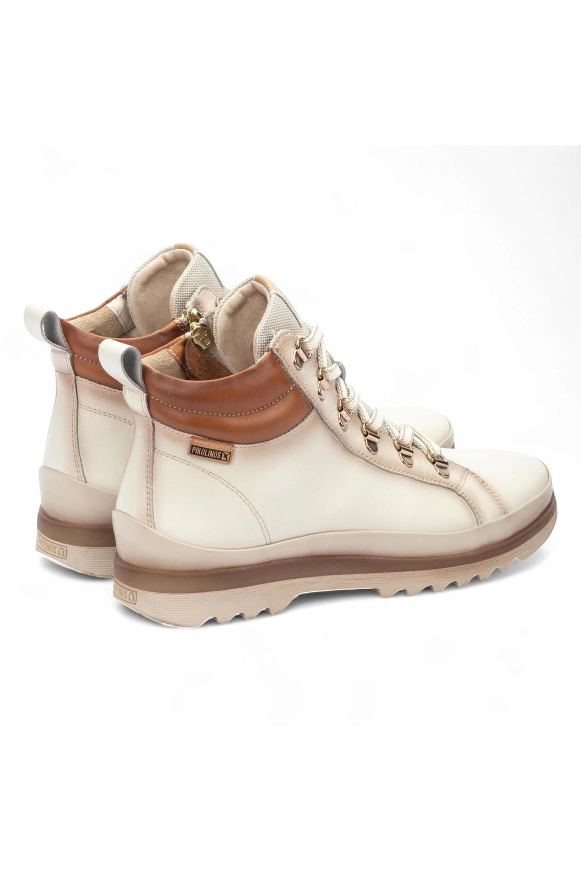 White Women’s Ankle Trainers Boots-W3W-8564, Image 4 of 8