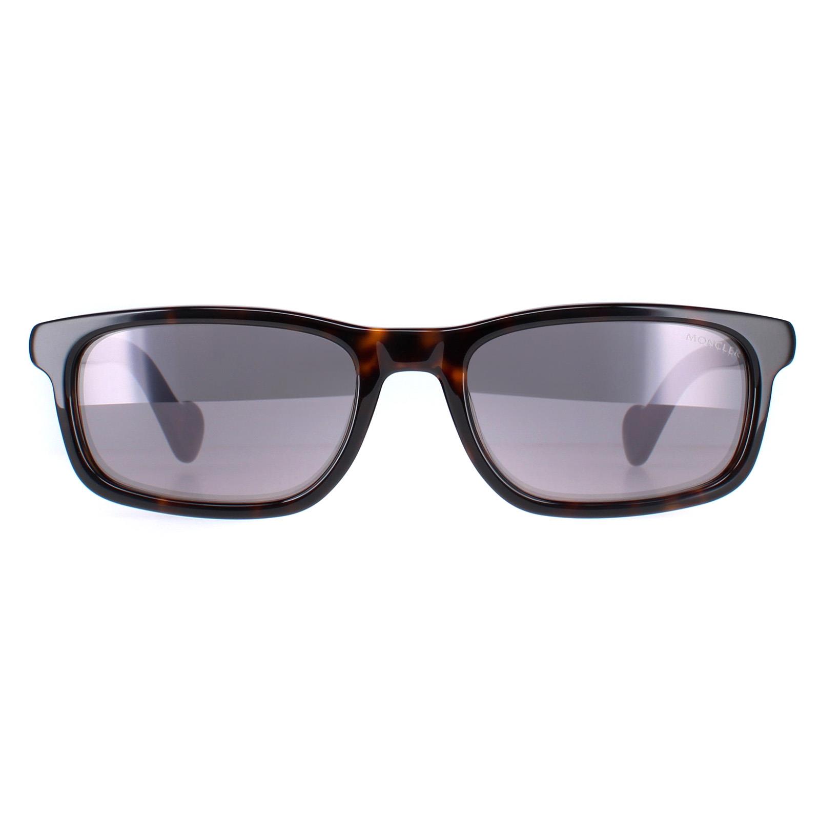 Brown Moncler Brown Rectangle Dark Havana Smoke Mirror ML0116, Image 1 of 4