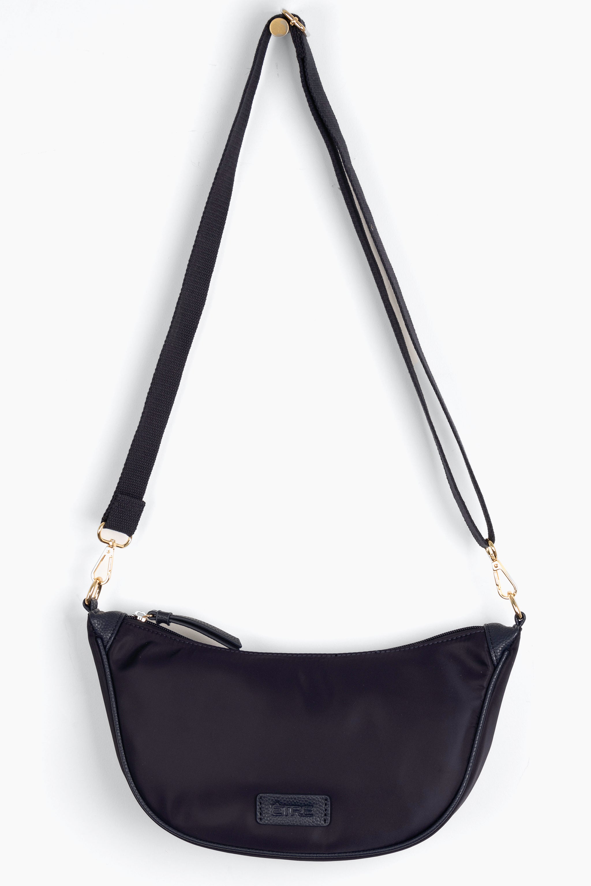Navy Blue Etre Navy Blue Plain Half Moon Crossbody Bag, Image 1 of 5