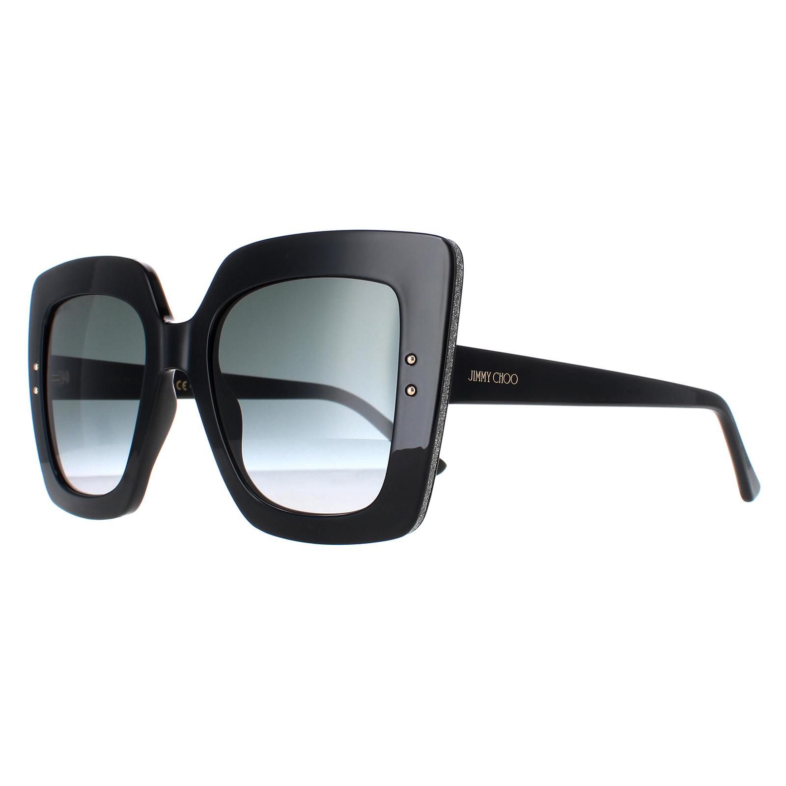 Black Jimmy Choo Black Square Black Dark Grey Gradient AURI/G/S, Image 2 of 6