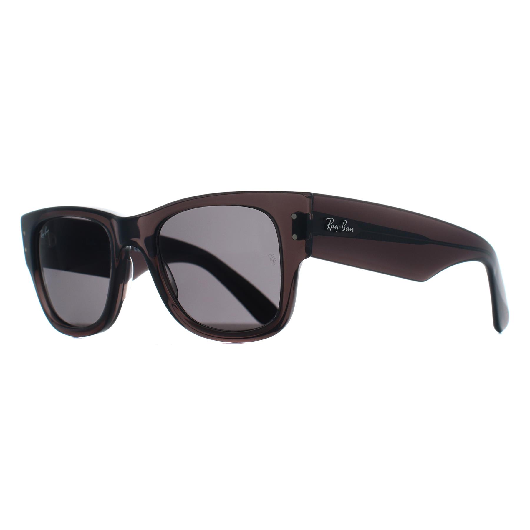 Black Square Transparent Black Dark Grey RB0840S Mega Wayfarer, Image 2 of 3