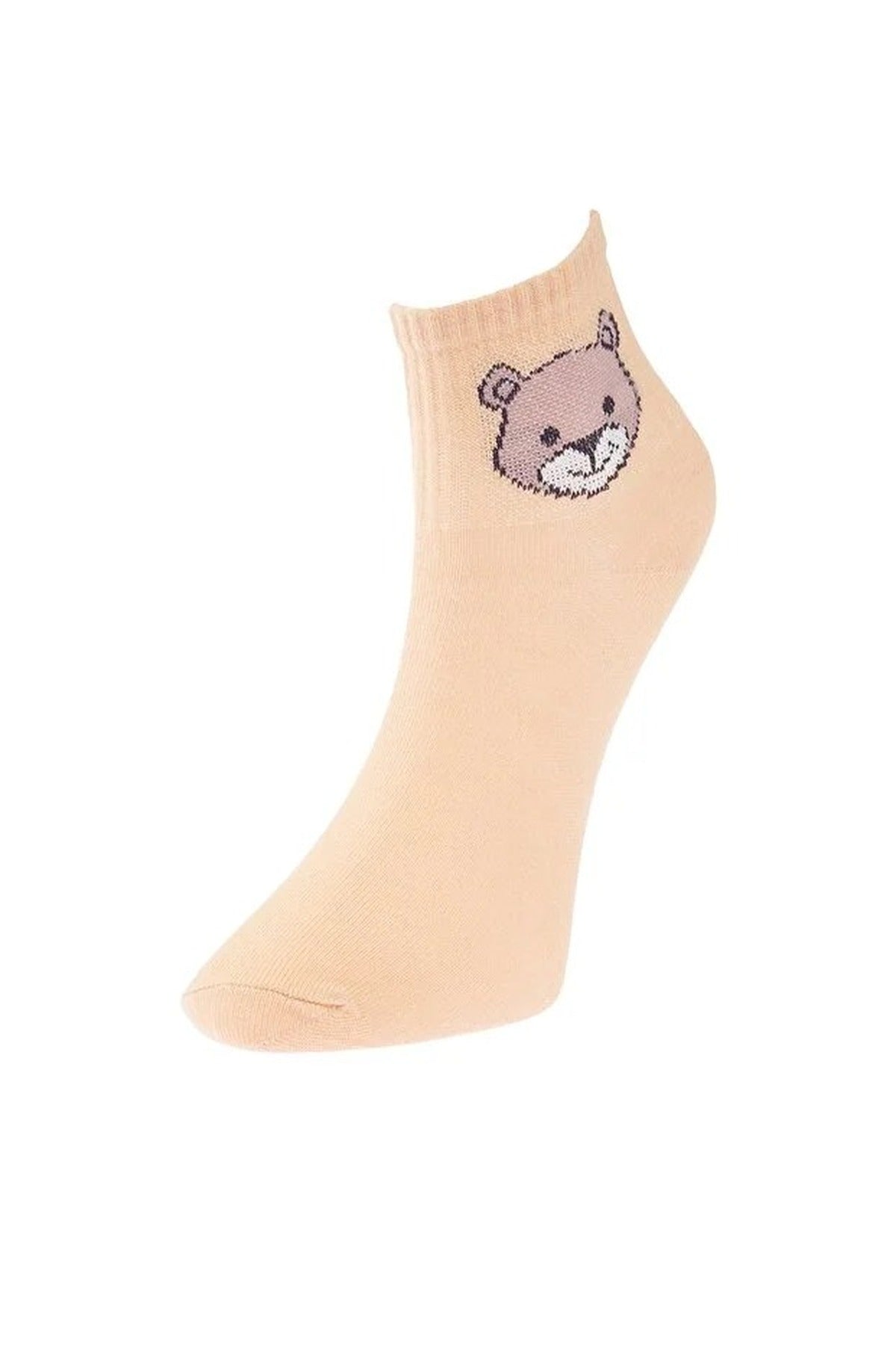Multi 5 Pack Cotton Teddy Bear Knit Crew Socks, Image 6 of 8
