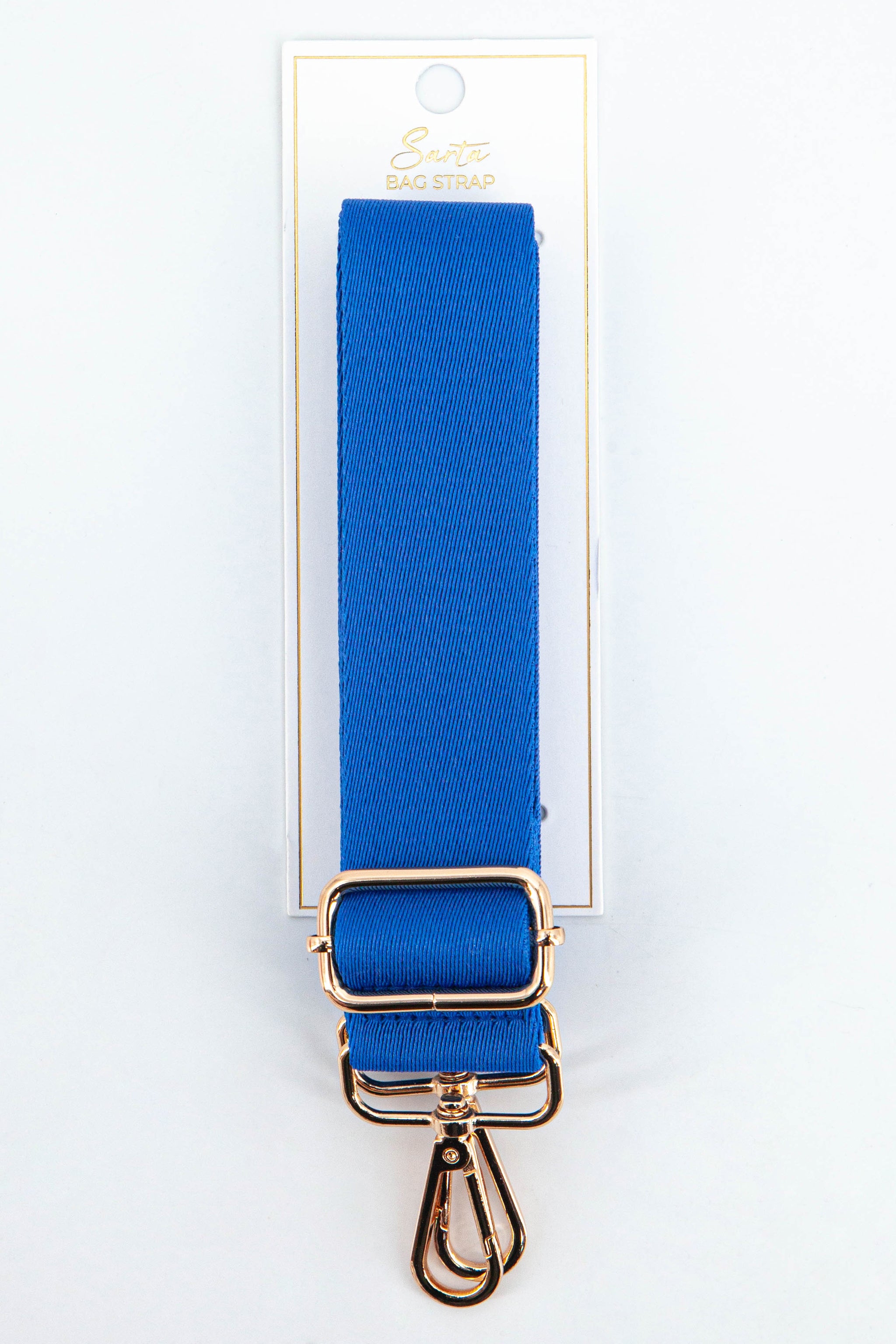 Blue Sarta Blue Plain Woven Wide Bag Strap, Image 4 of 4