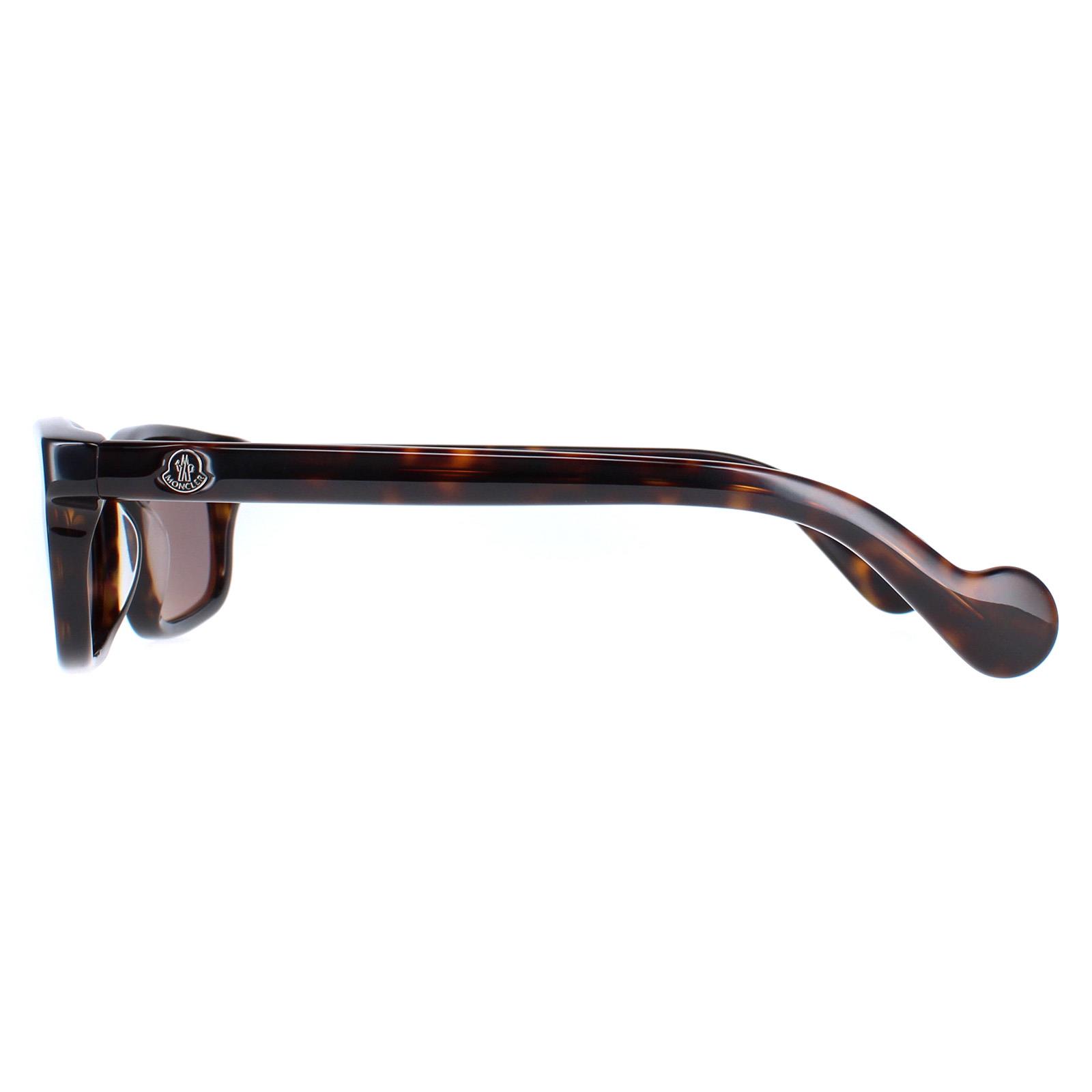 Brown Moncler Brown Rectangle Dark Havana Smoke Mirror ML0116, Image 3 of 4