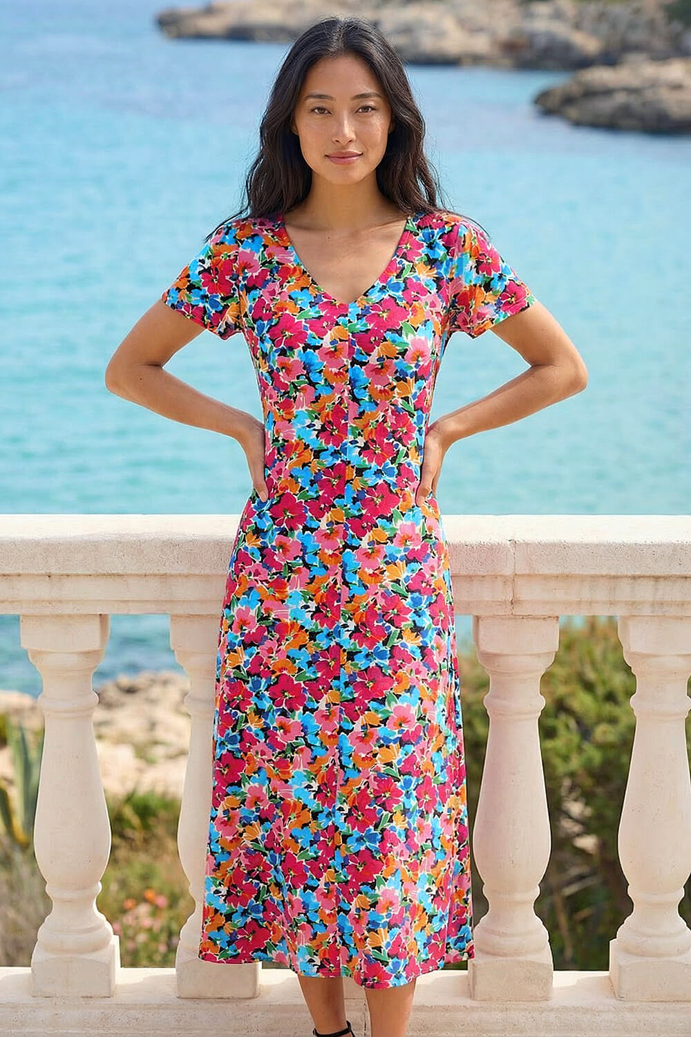 short fitting dresses Short A-Line Dress By Poly USA Poly S / Blush main image 1