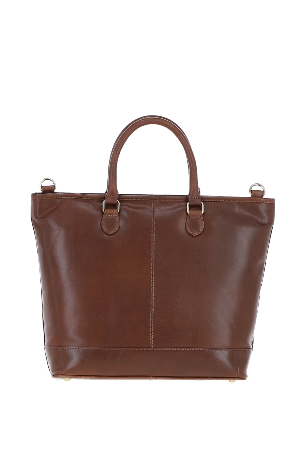 Brown Large Real Leather Shopper Bag, Image 3 of 4