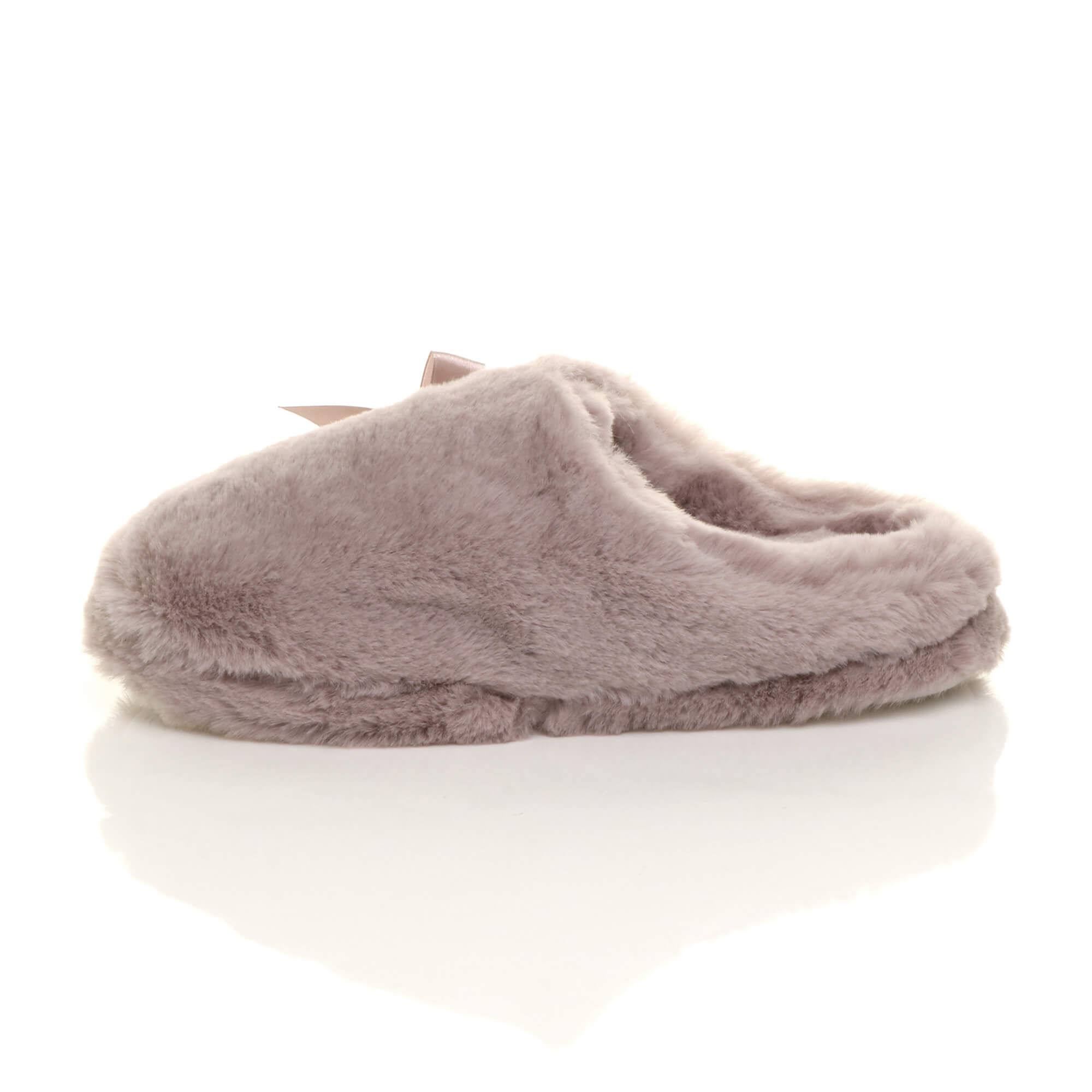 Mocha AJVANI Mocha Fluffy Mule Slippers, Image 3 of 6