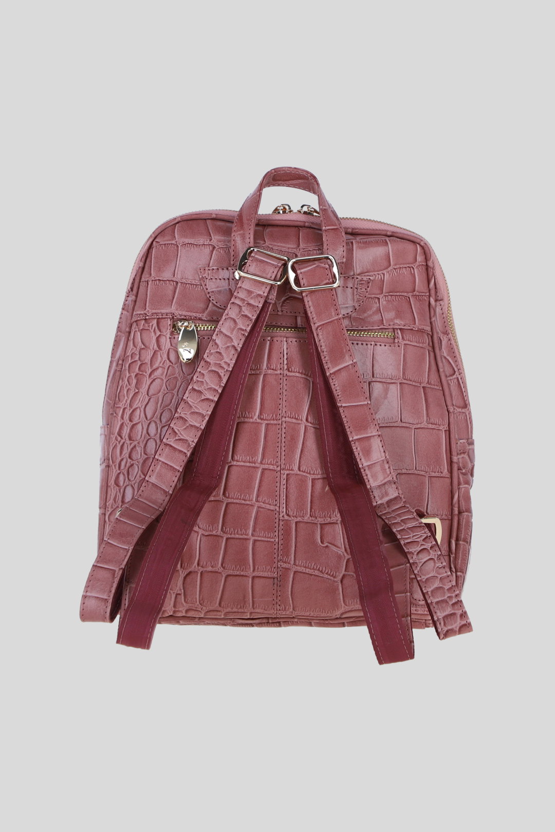 Rose Ashwood Leather Rose Real Leather Backpack with Multiple Pockets and Gold-Tone Hardware, Image 3 of 4