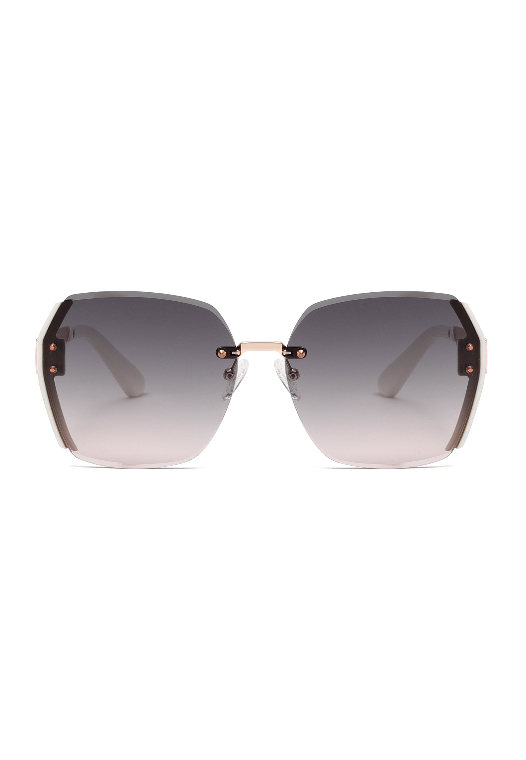 Beige AVANT-GARDE PARIS Beige Bold Square Sunglasses, Image 2 of 5