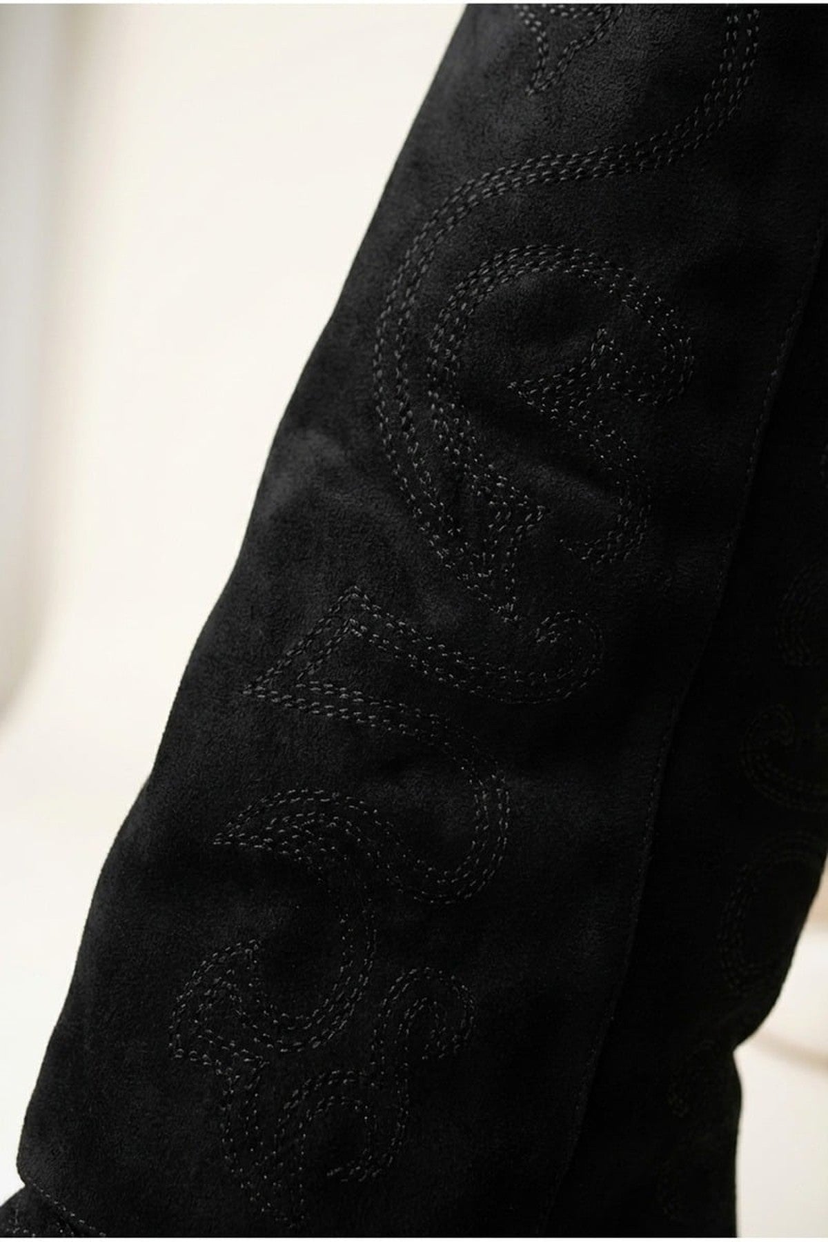 Black iKrush Black Ivy Womens Embroidered Western Cowboy Boots, Image 3 of 7