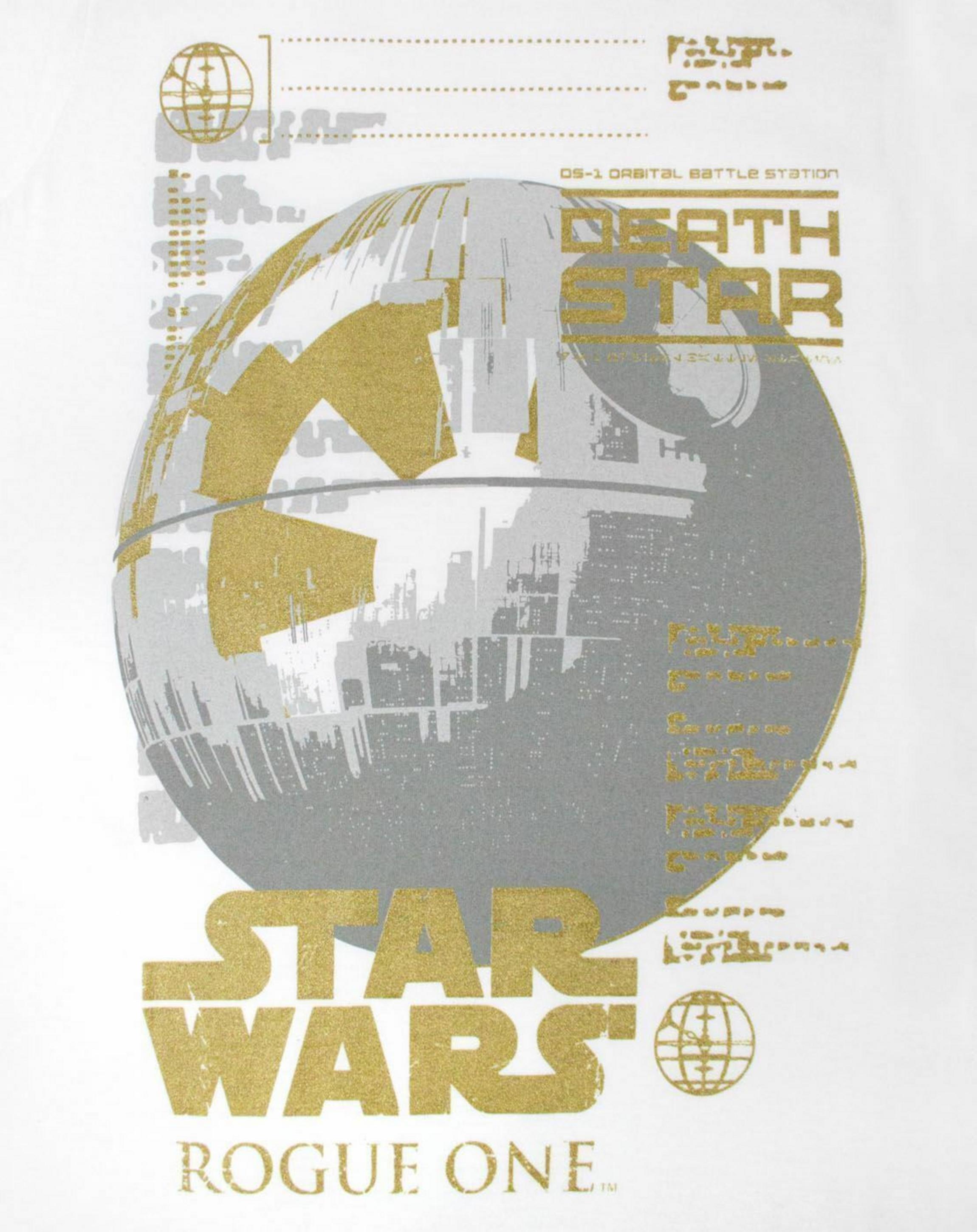 White Star Wars Rogue One Metallic Death T-Shirt, Image 4 of 4