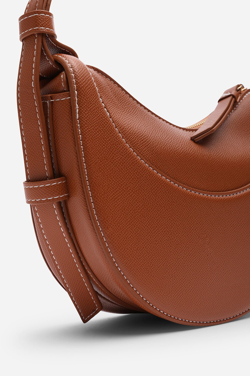Tan Envie Crescent Faux Leather Shoulder Bag, Image 4 of 6