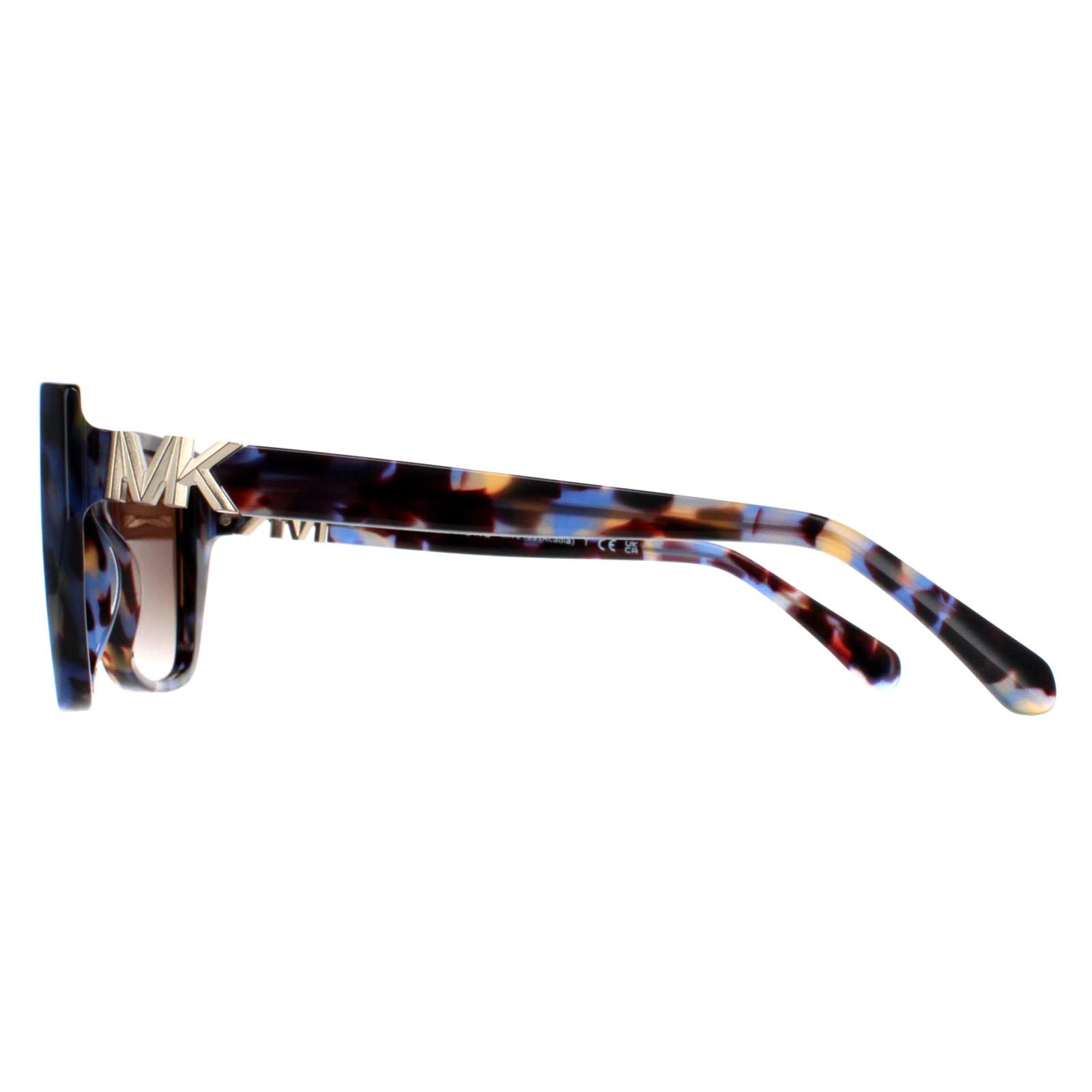 Brown Michael Kors Brown Rectangle Bright Blue Tortoise Brown Gradient MK2199 Acadia, Image 3 of 4