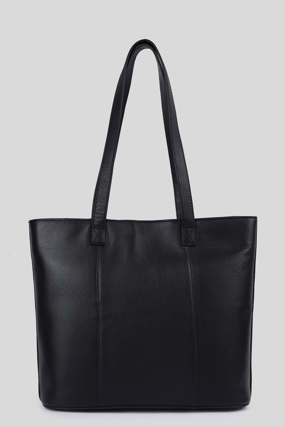 Black 'Elegante Firenze' Real Leather Tote Bag, Image 3 of 4