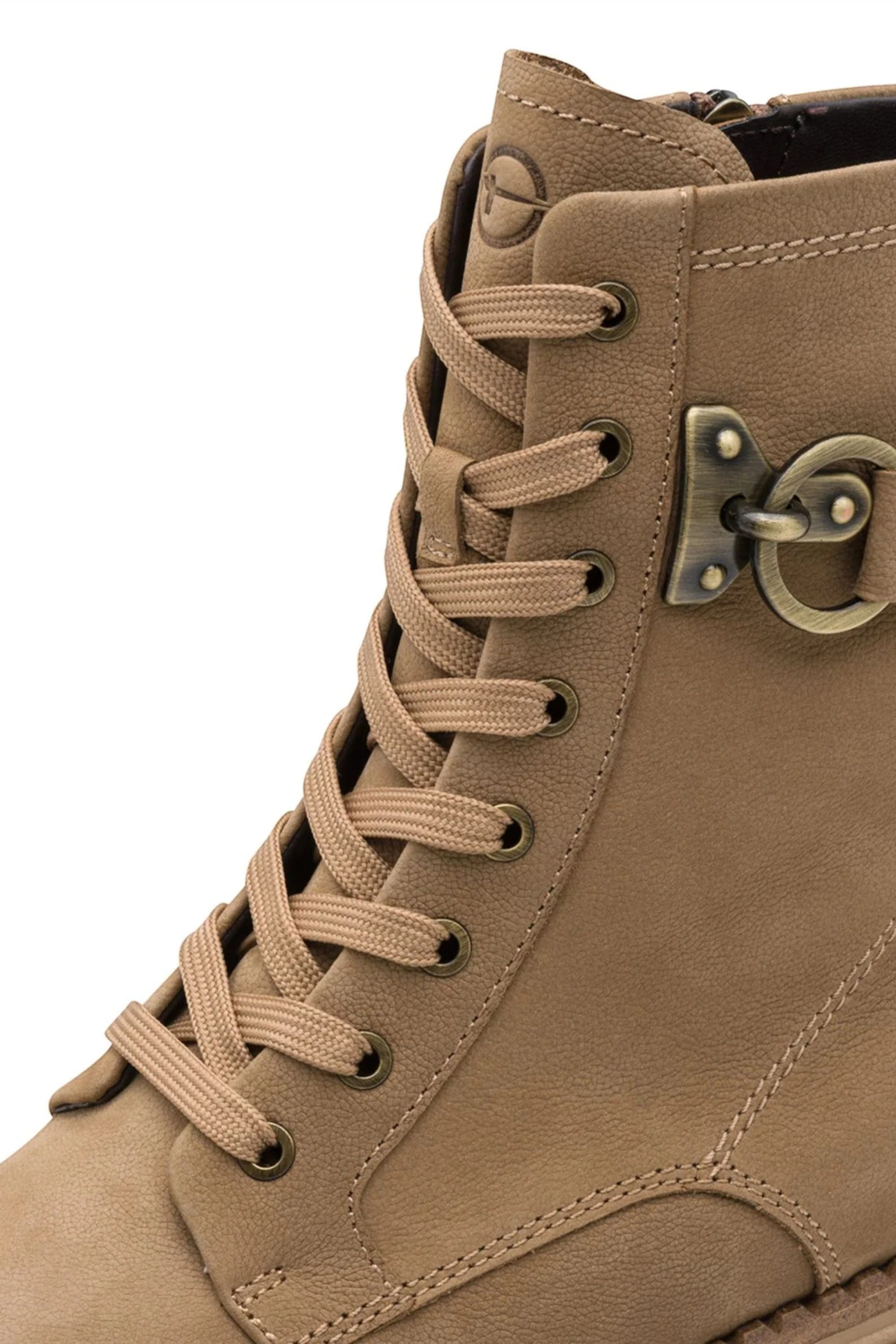 White Tamaris White Tamaris Womens Camel Beige Combat Boots, Image 7 of 7