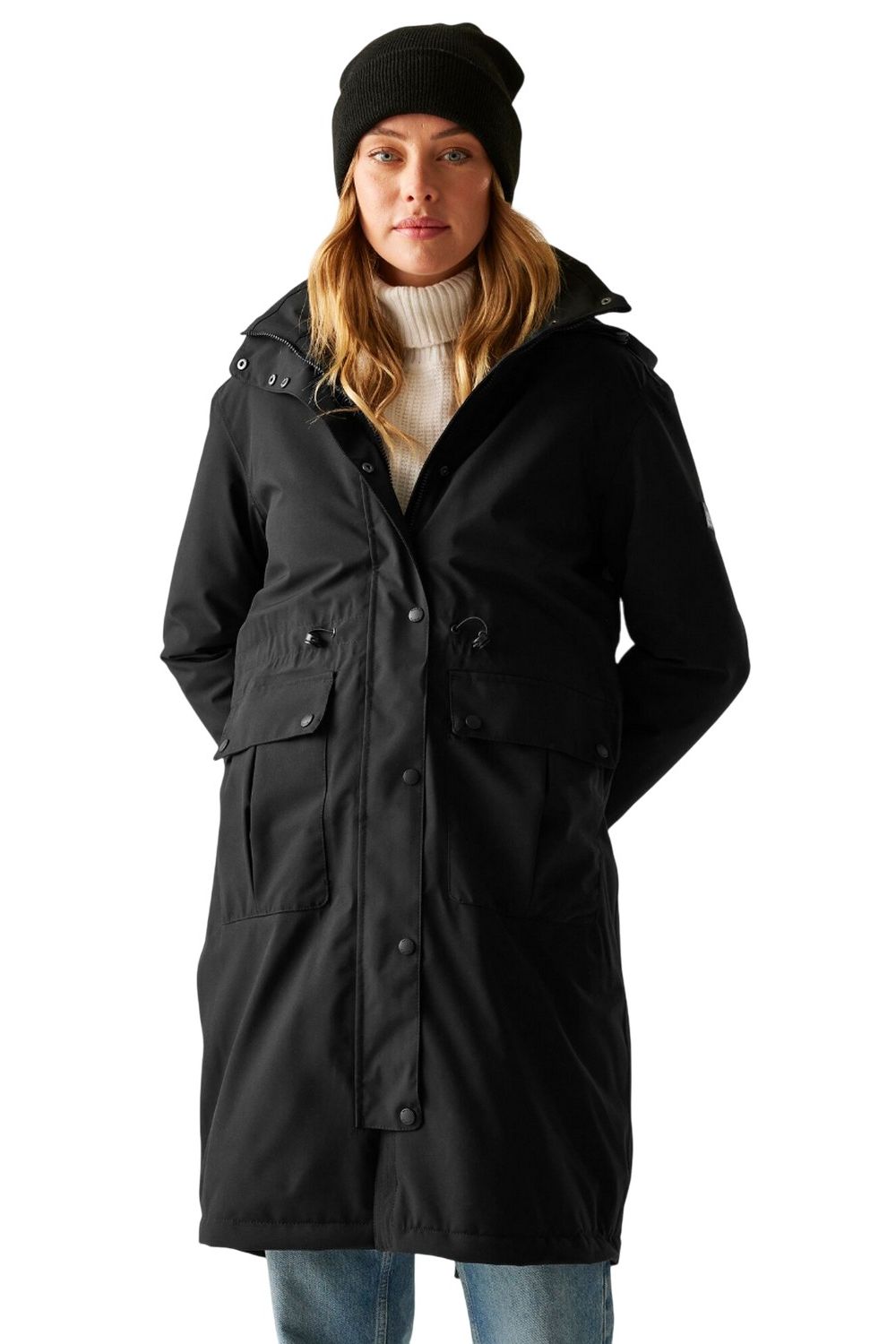 Black Regatta Black Yannta Insulated Waterproof Jacket, Image 4 of 6