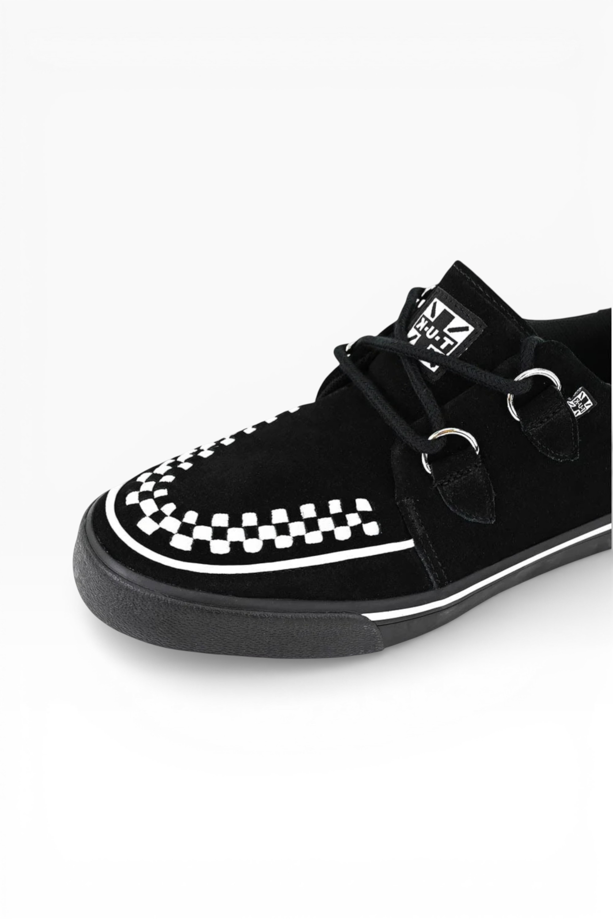 Black TUK Footwear Black Pointed Creeper Sneaker Suede Shoes, Image 5 of 8