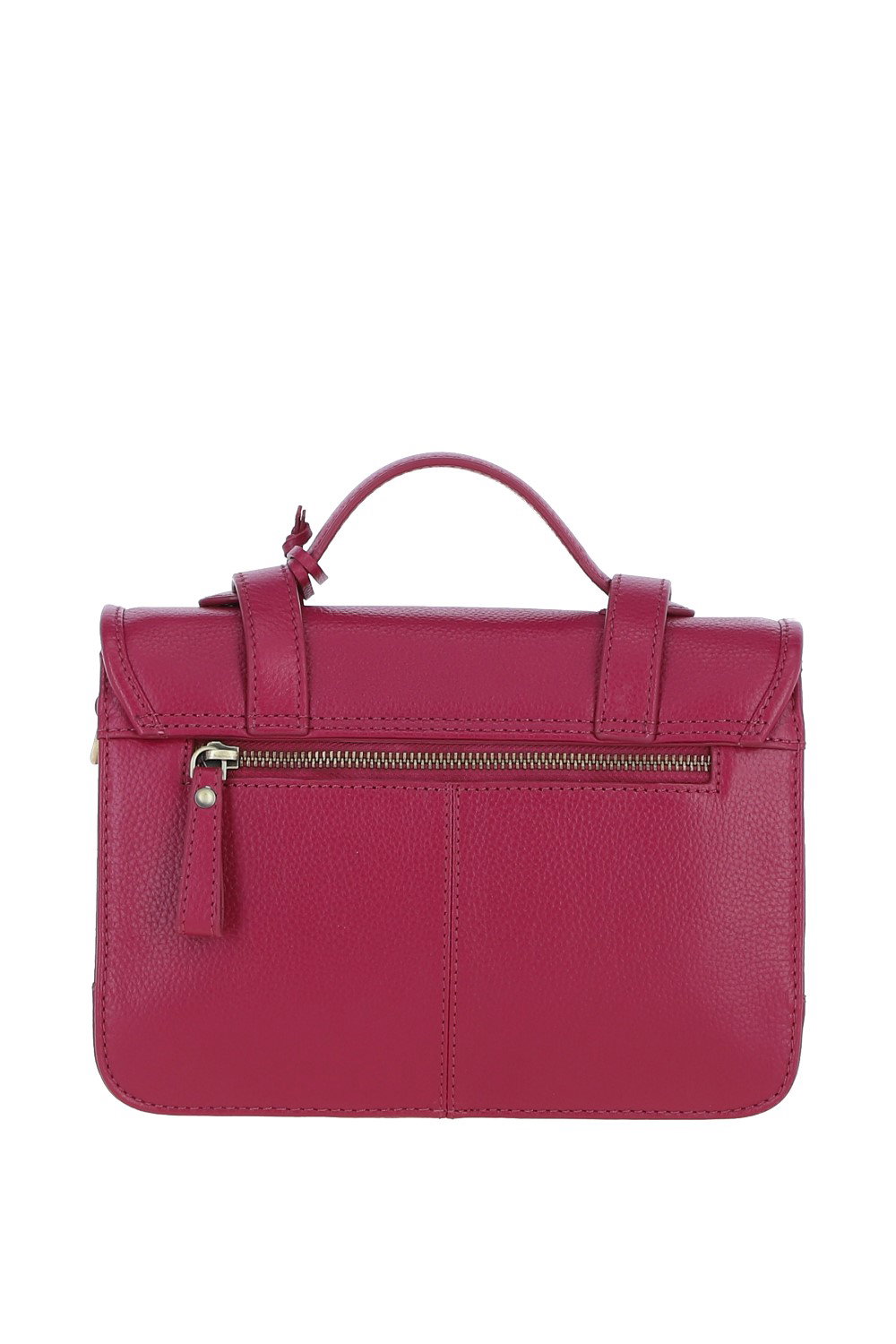 Raspberry Ashwood Leather Raspberry Stylish Real Leather Large Satchel Bag, Image 3 of 4
