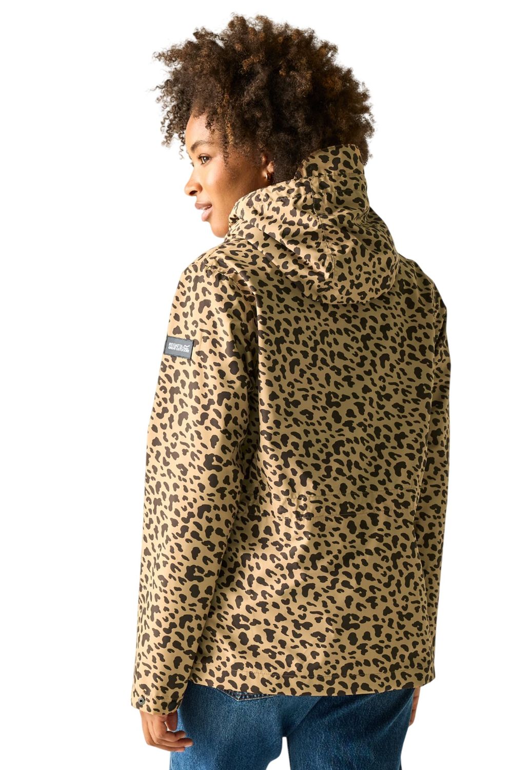 Multi Regatta Multi Bayletta Leopard Print Waterproof Jacket, Image 5 of 5