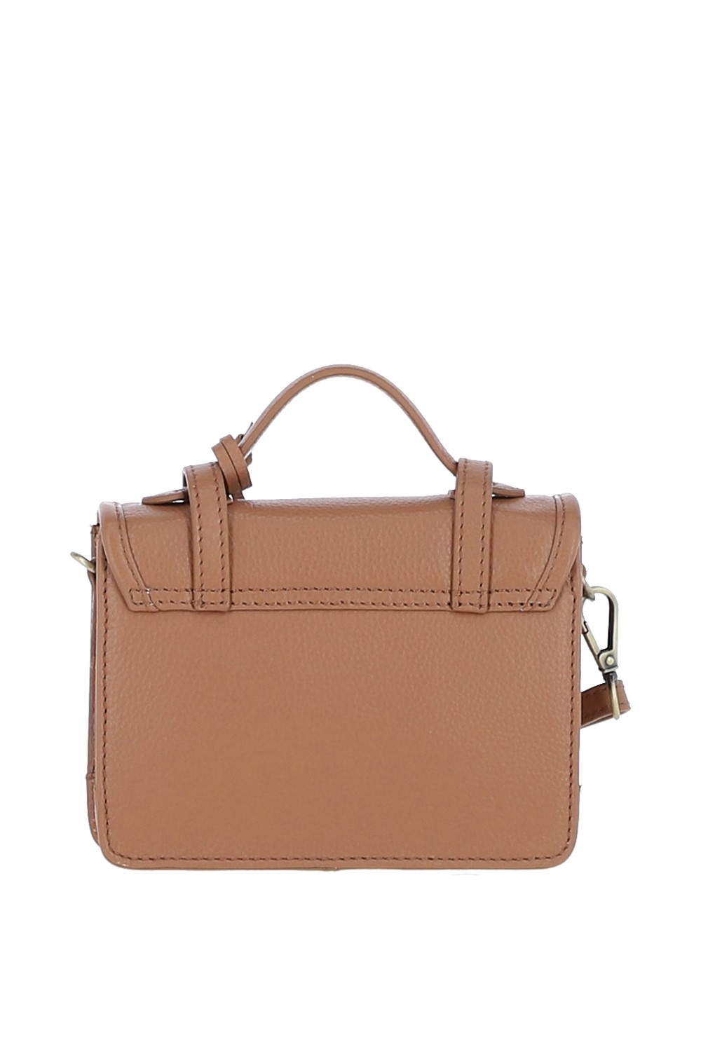 Camel Ashwood Leather Camel Stylish Real Leather Small Satchel Bag, Image 3 of 4